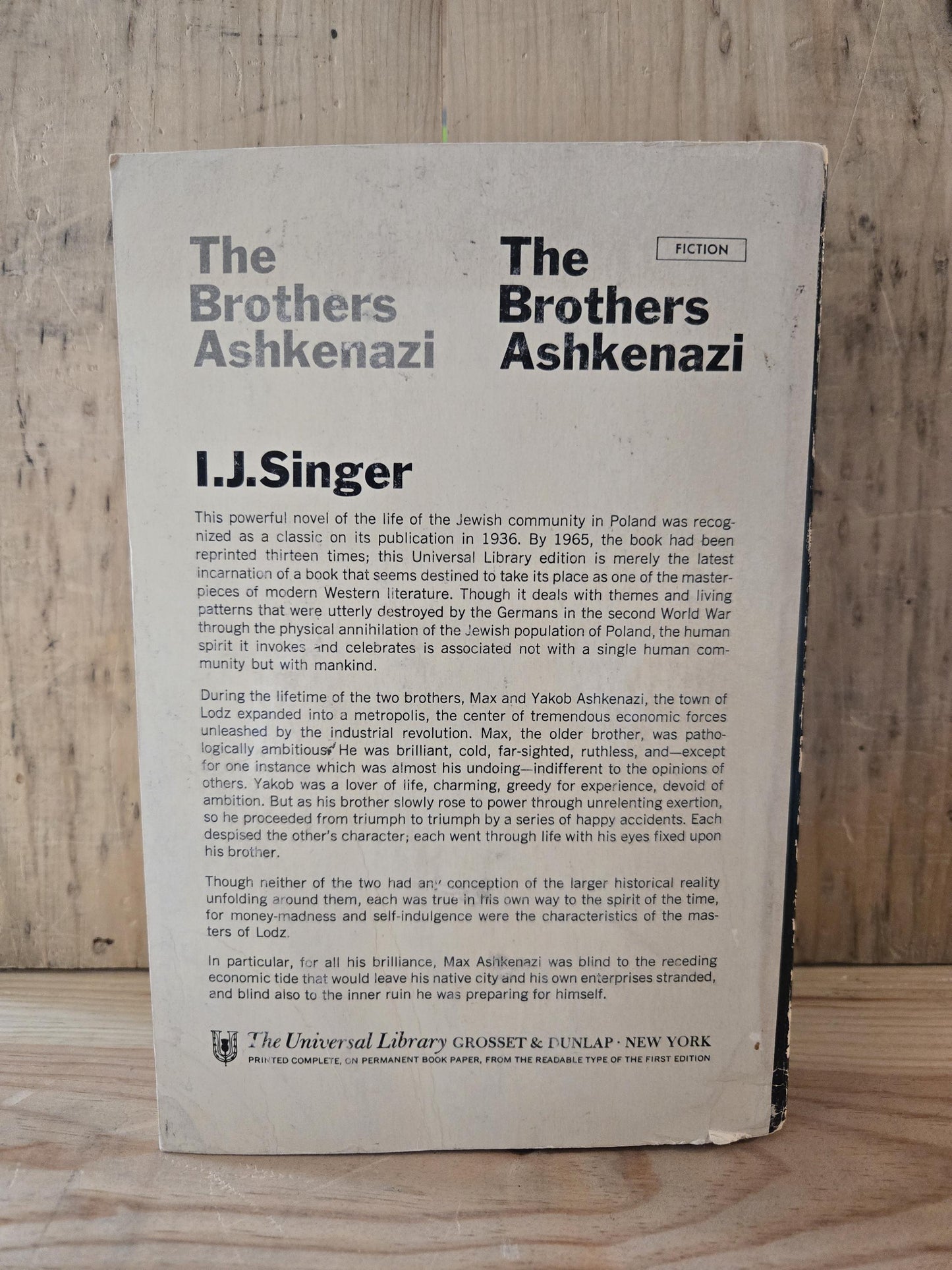 The Brothers Ashkenazi // I.J. Singer // 1967 // Vintage Paperback
