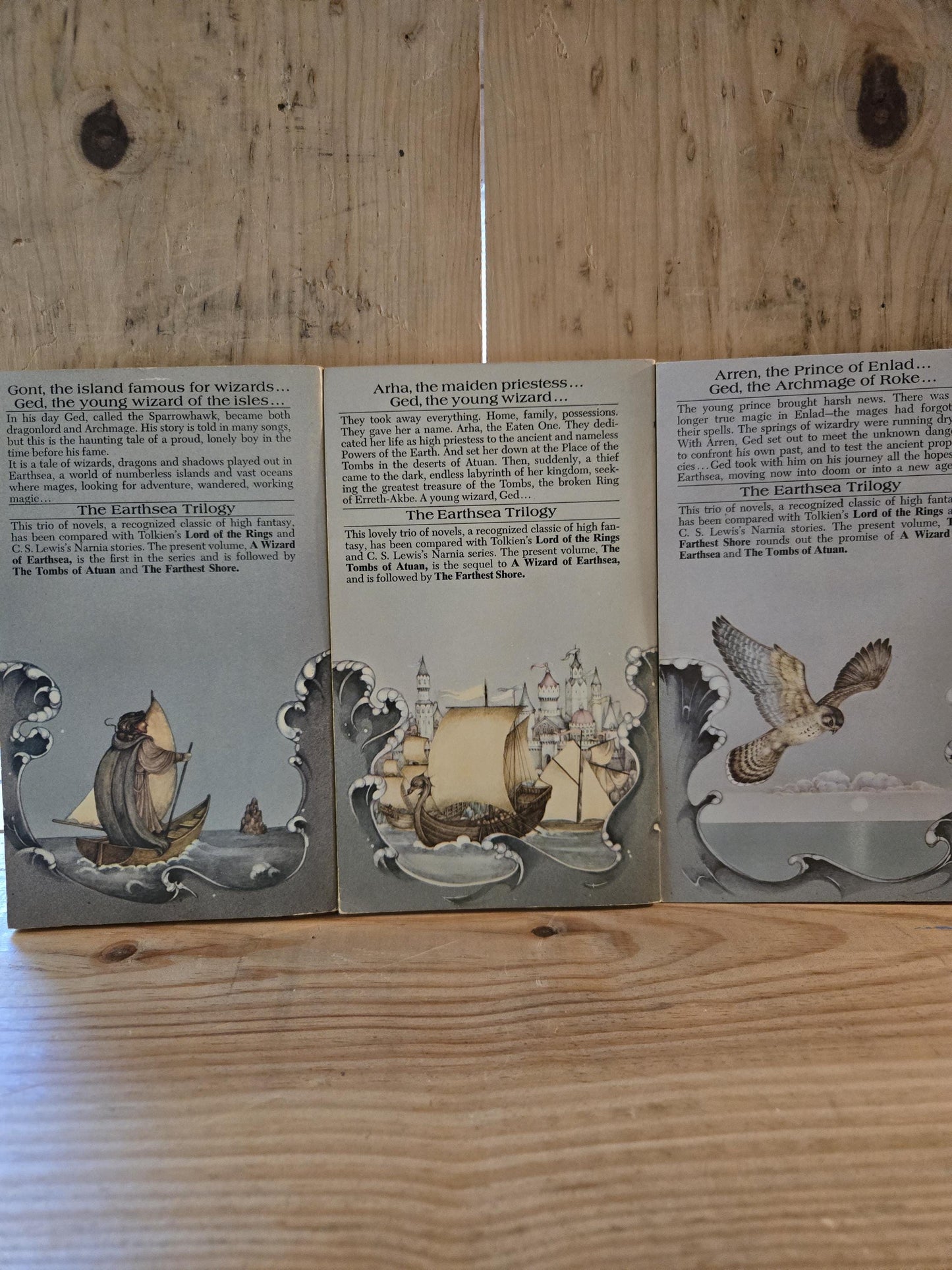 Earthsea Trilogy (3 Book Set) // Ursula K. Le Guin // 1970s // Vintage Paperback Fantasy