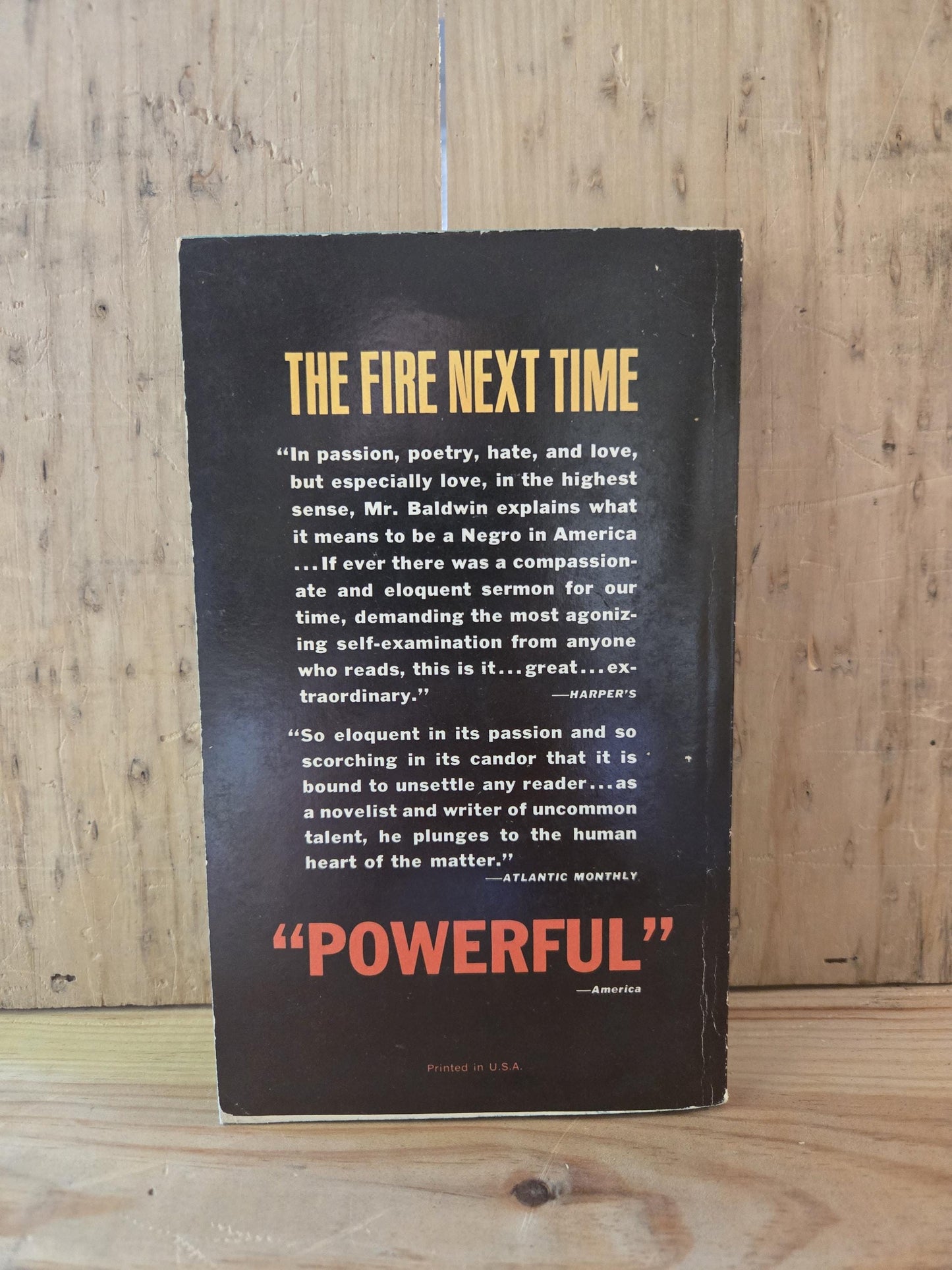 The Fire Next Time // James Baldwin // 7th Printing 1969 // Vintage Paperback Essays