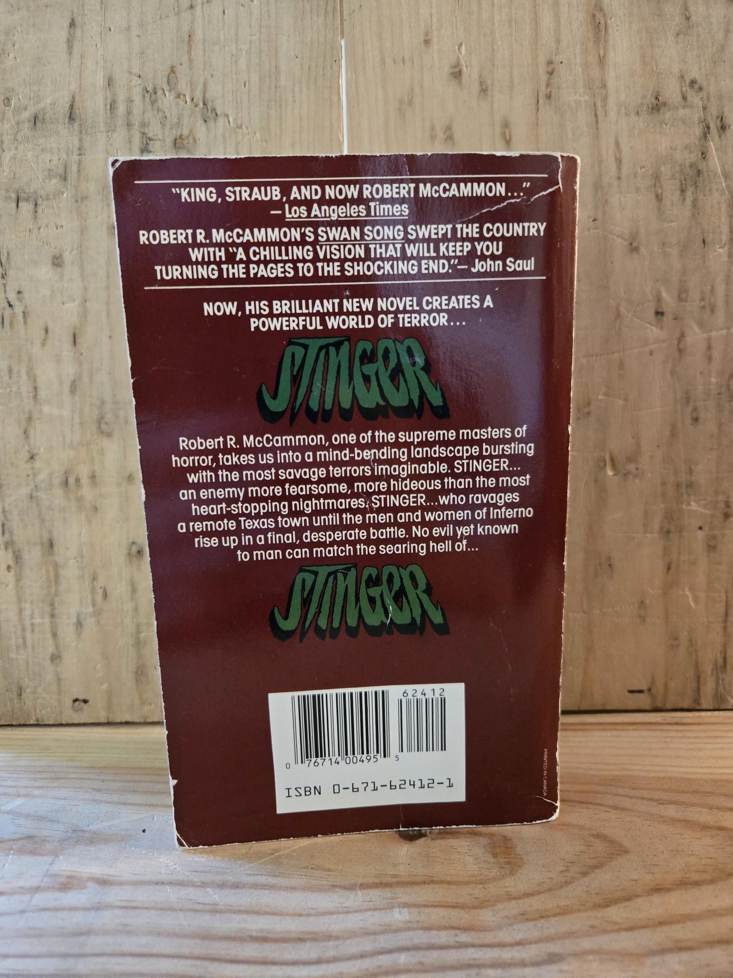 Stinger // Robert R. McCammon // 1st Printing 1988 // Vintage Paperback Horror