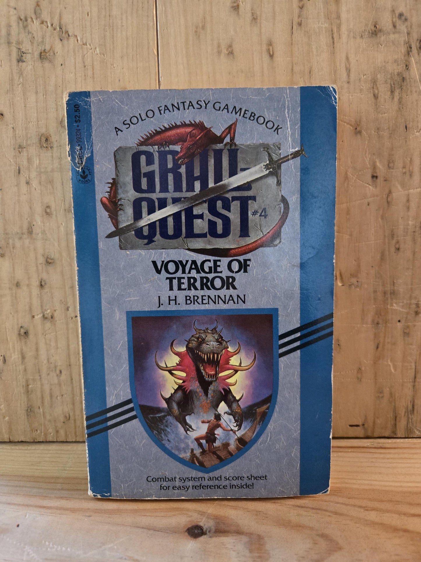 Grail Quest #4: Voyage of Terror // J.H. Brennan // 1987 // Vintage Paperback Fantasy Gamebook CYOA