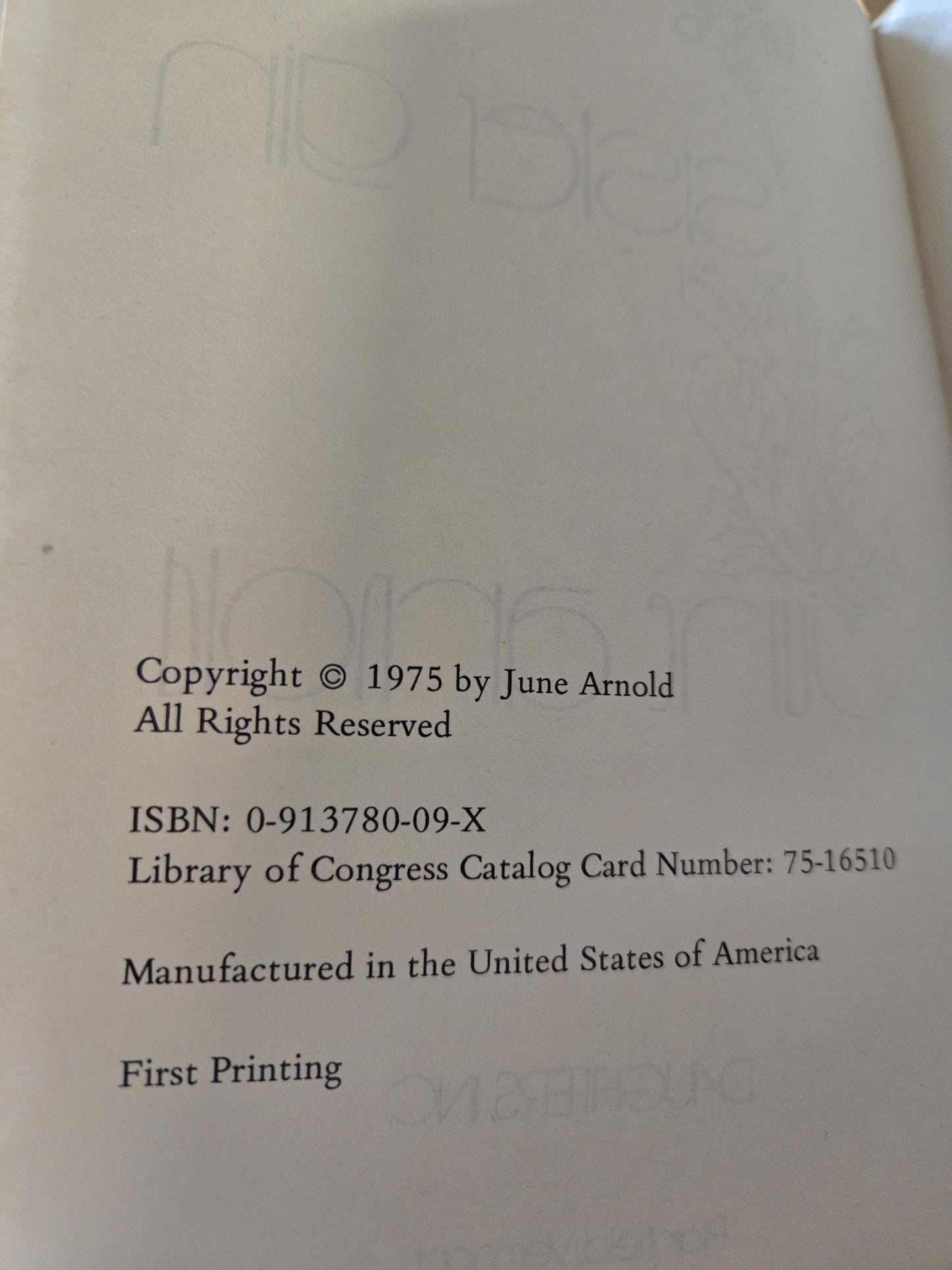 Sister Gin // June Arnold // 1st Paperback Printing 1975 // Vintage Paperback