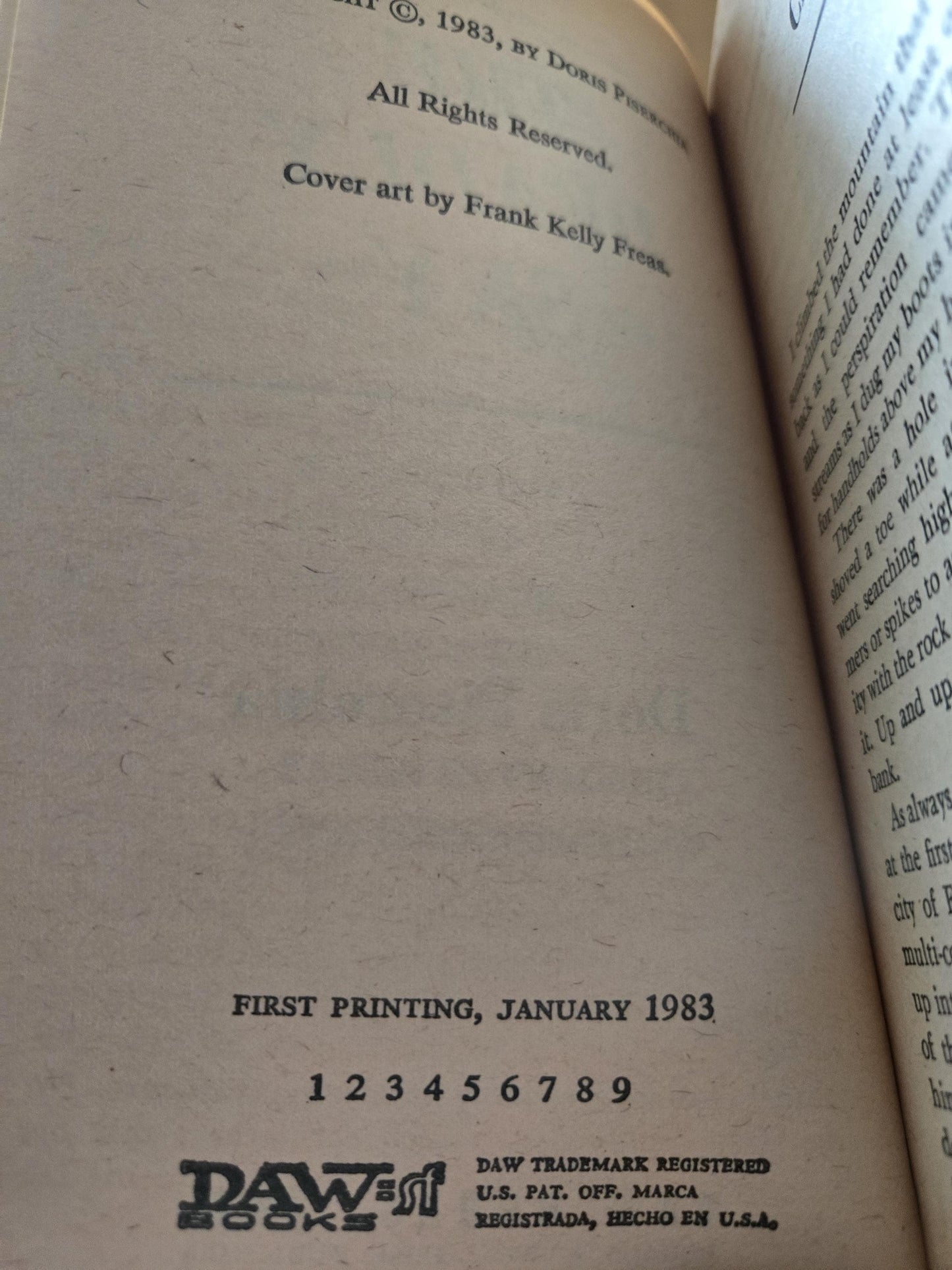 The Deadly Sky // Doris Piserchia // 1st DAW Printing 1983 // Vintage Paperback Sci-fi