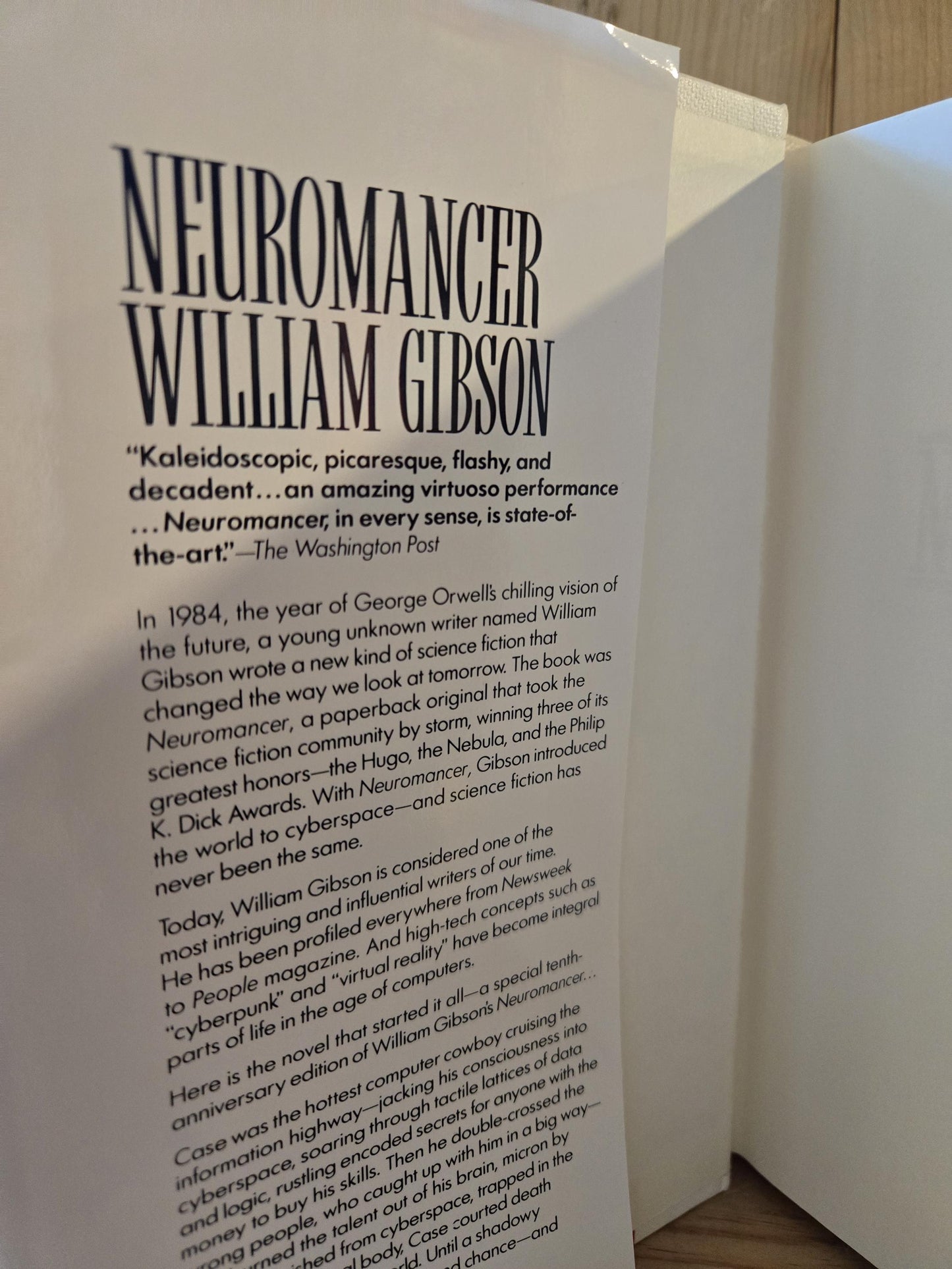Neuromancer // William Gibson // 10th Anniversary Edition 1994 // Vintage Hardcover Sci-fi Cyberpunk