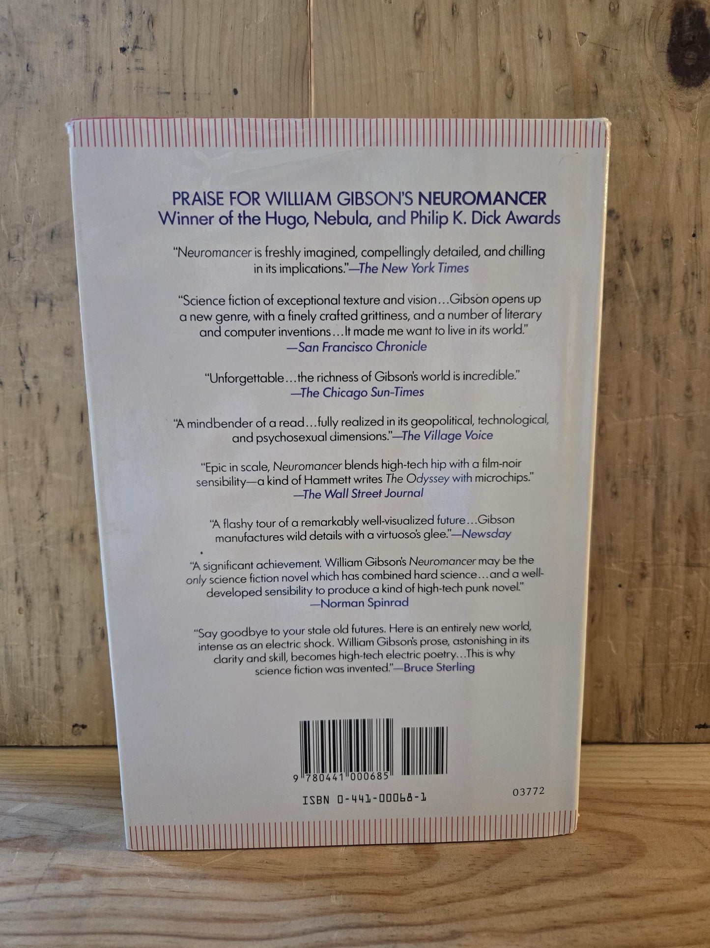 Neuromancer // William Gibson // 10th Anniversary Edition 1994 // Vintage Hardcover Sci-fi Cyberpunk