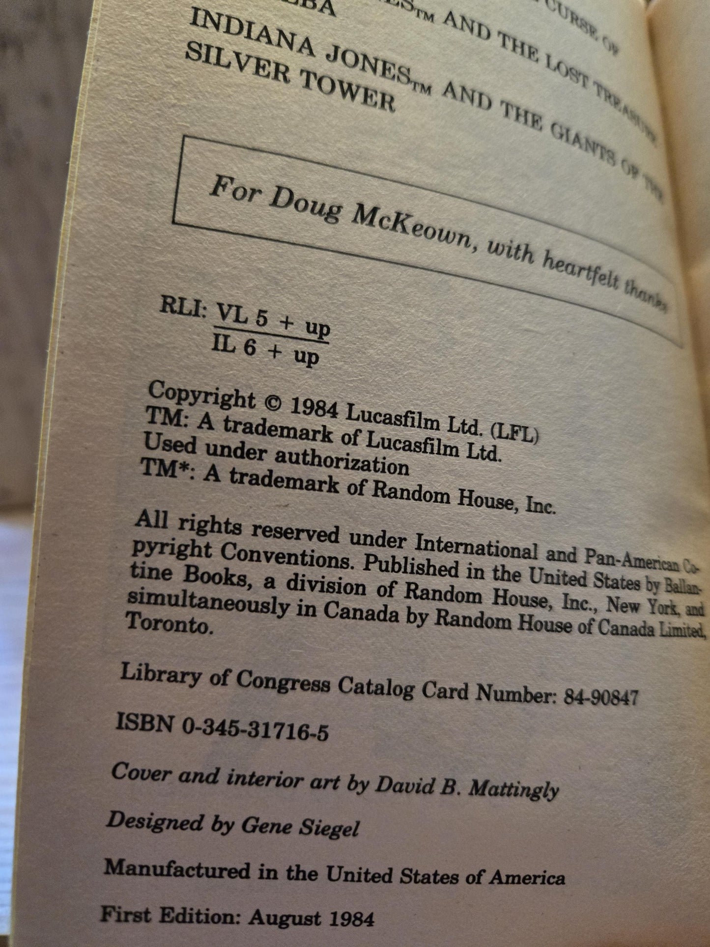 Indiana Jones and the Eye of the Fates: Find Your Fate #4 // Richard Wenk // 1984 // Vintage Paperback CYOA