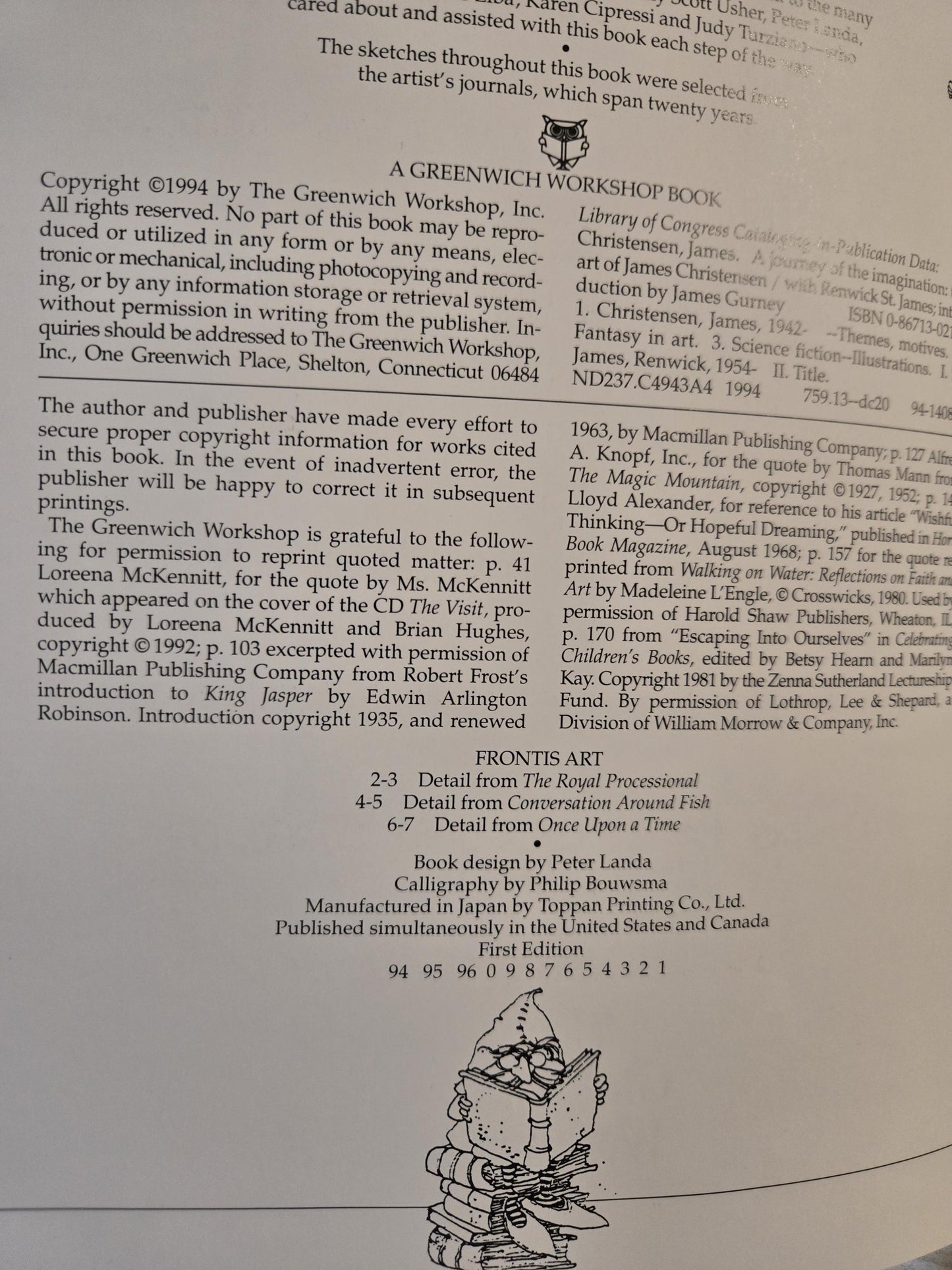 The Art of James Christensen: A Journey of the Imagination // 1st Edition 1st Printing 1994 // Vintage Hardcover