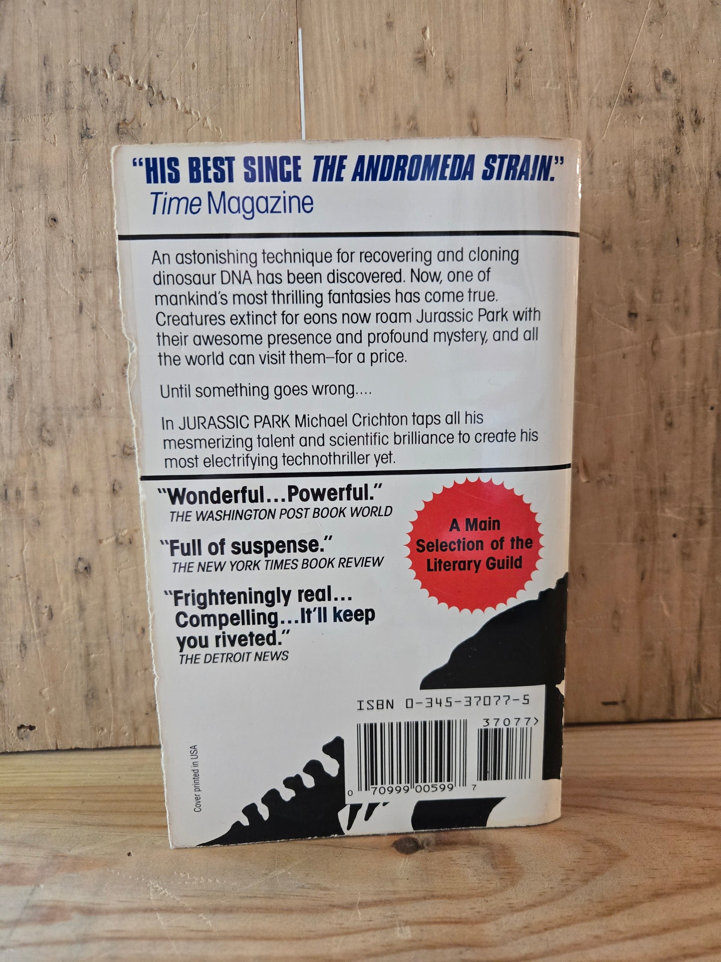 Jurassic Park // Michael Crichton // 1993 // Vintage Paperback Horror Thriller