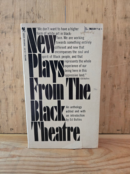 New Plays From The Black Theatre // Edited by Ed Bullins // 1969 // Vintage Paperback