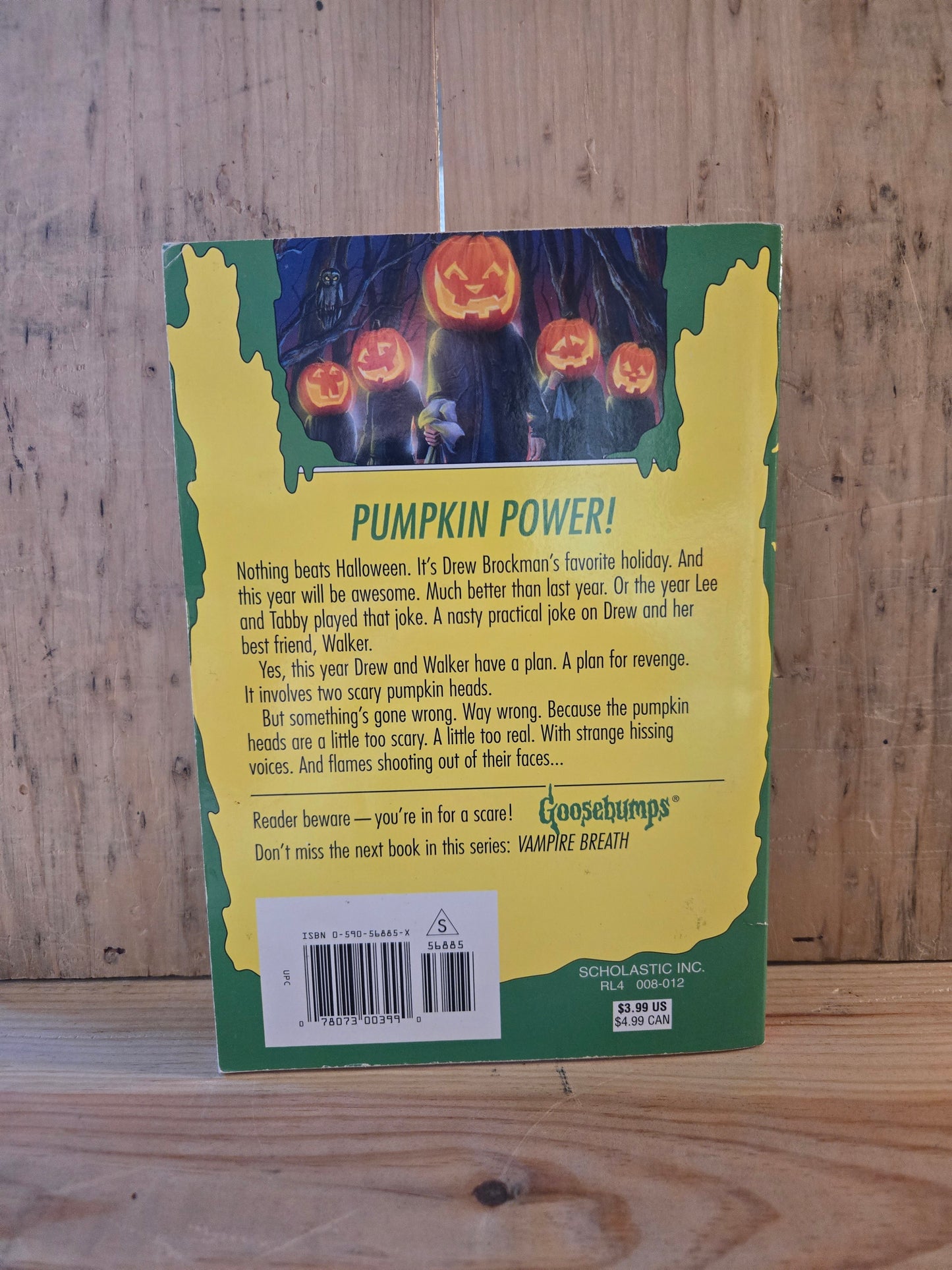 Goosebumps #48: Attack of the Jack-O'-Lanterns // R.L. Stine // 6th Printing 1996 // Vintage Paperback