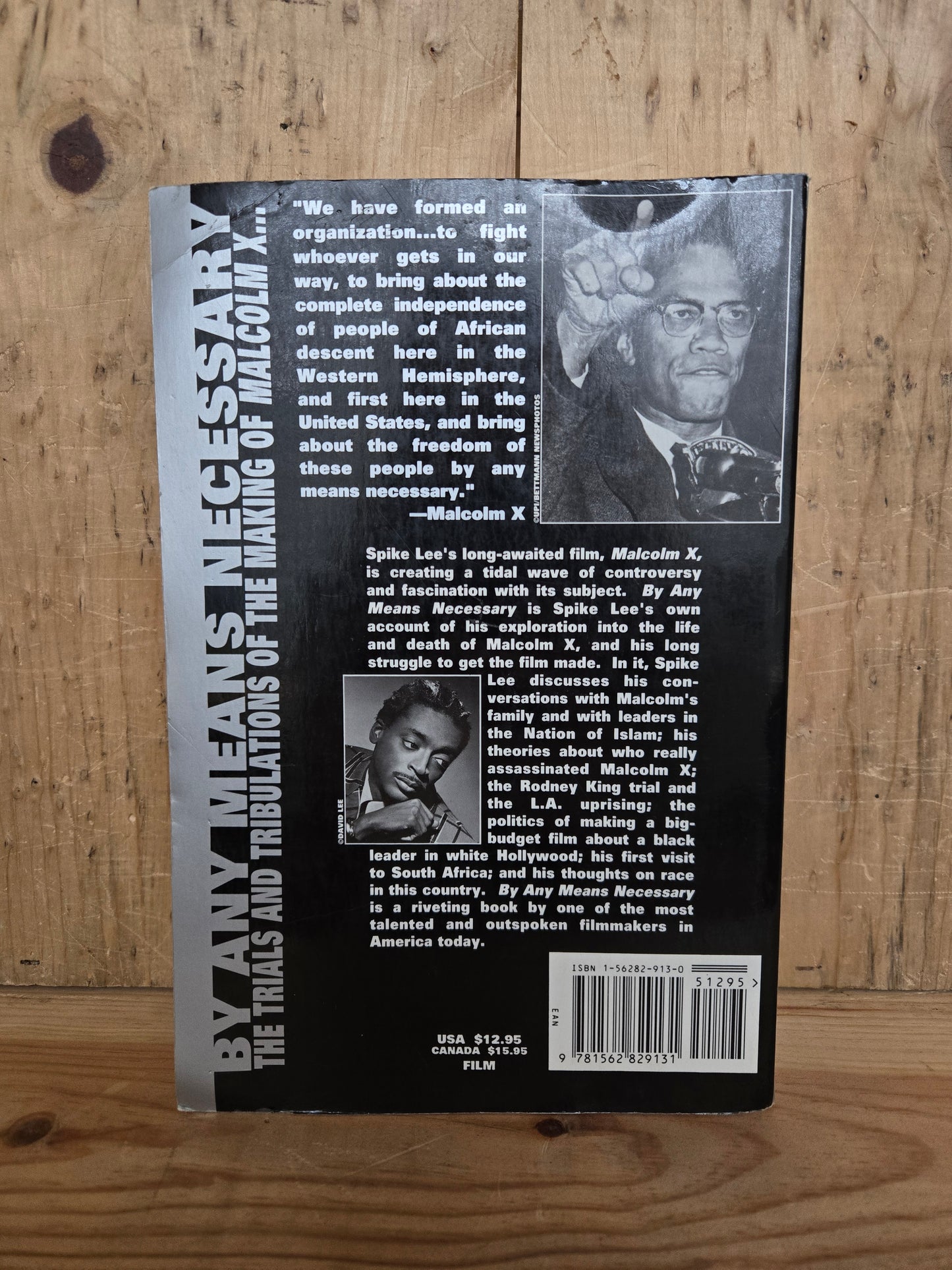 By Any Means Necessary: The Trials and Tribulations of the Making of Malcolm X // Spike Lee // 1st Printing 1992 // Vintage Paperback Film Screenplay