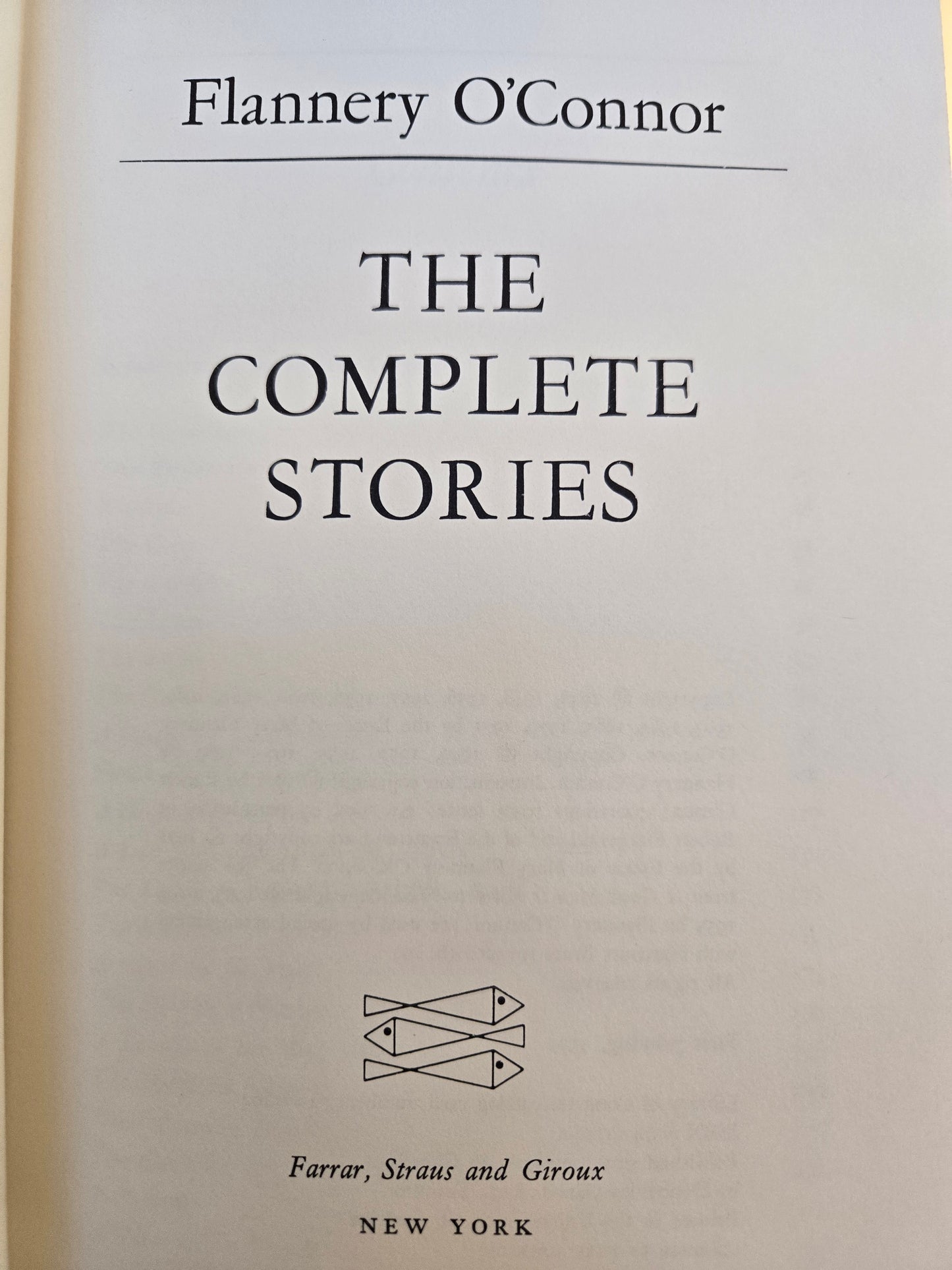 The Complete Stories // Flannery O'Connor // 1st Edition 1st Printing 1971 // Vintage Hardcover