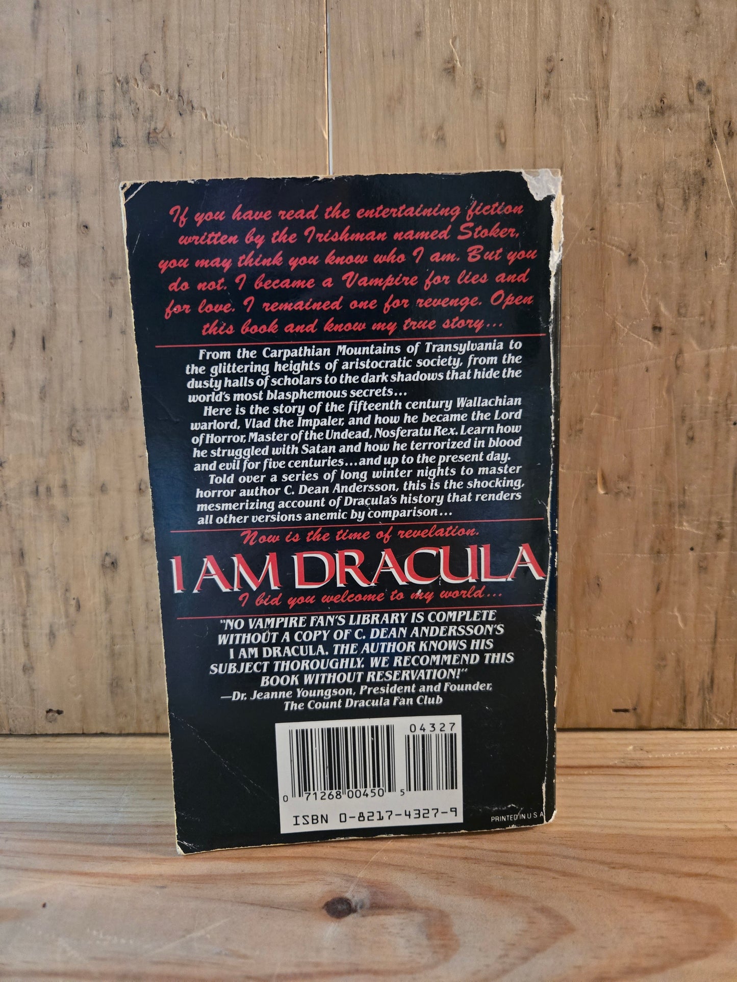 I Am Dracula // C. Dean Andersson // 1993 // Vintage Paperback Horror