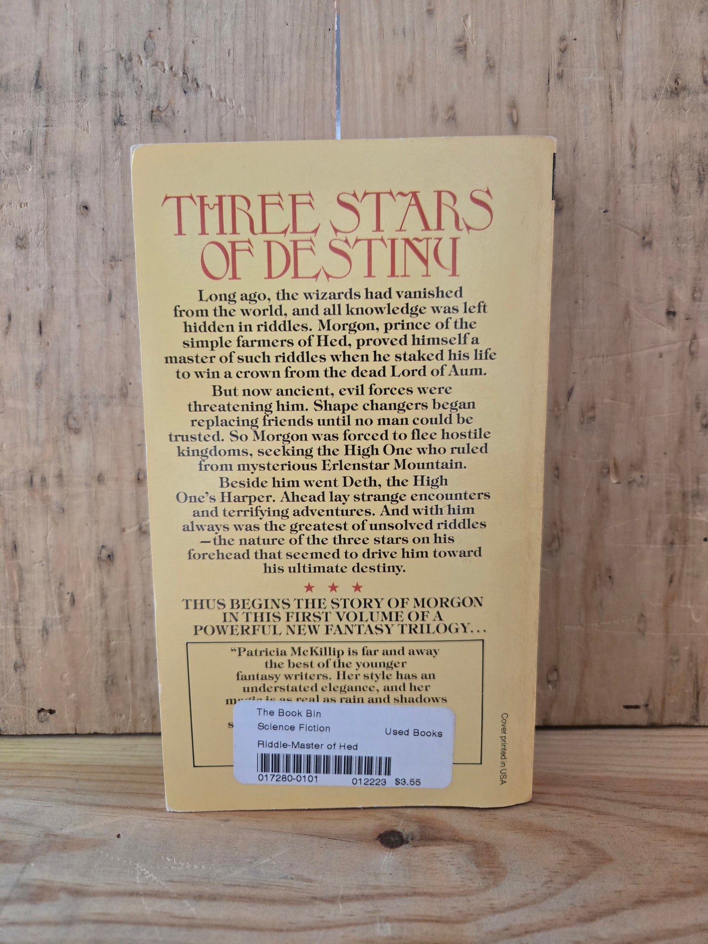 The Riddle-Master of Hed // Patricia A. McKillip // 1978 // Vintage Paperback Fantasy