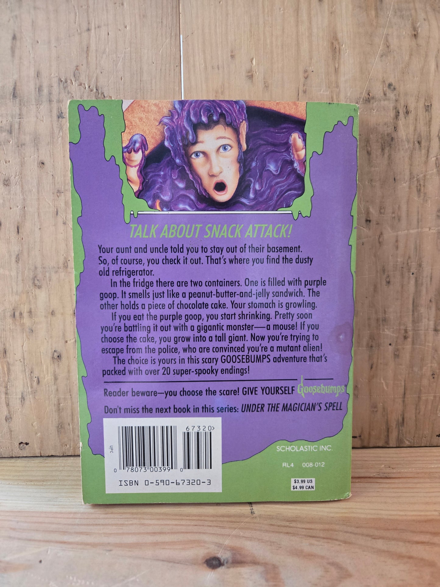 Give Yourself Goosebumps #6: Beware of the Purple Peanut Butter // R.L. Stine // 1st Printing 1996 // Vintage Paperback