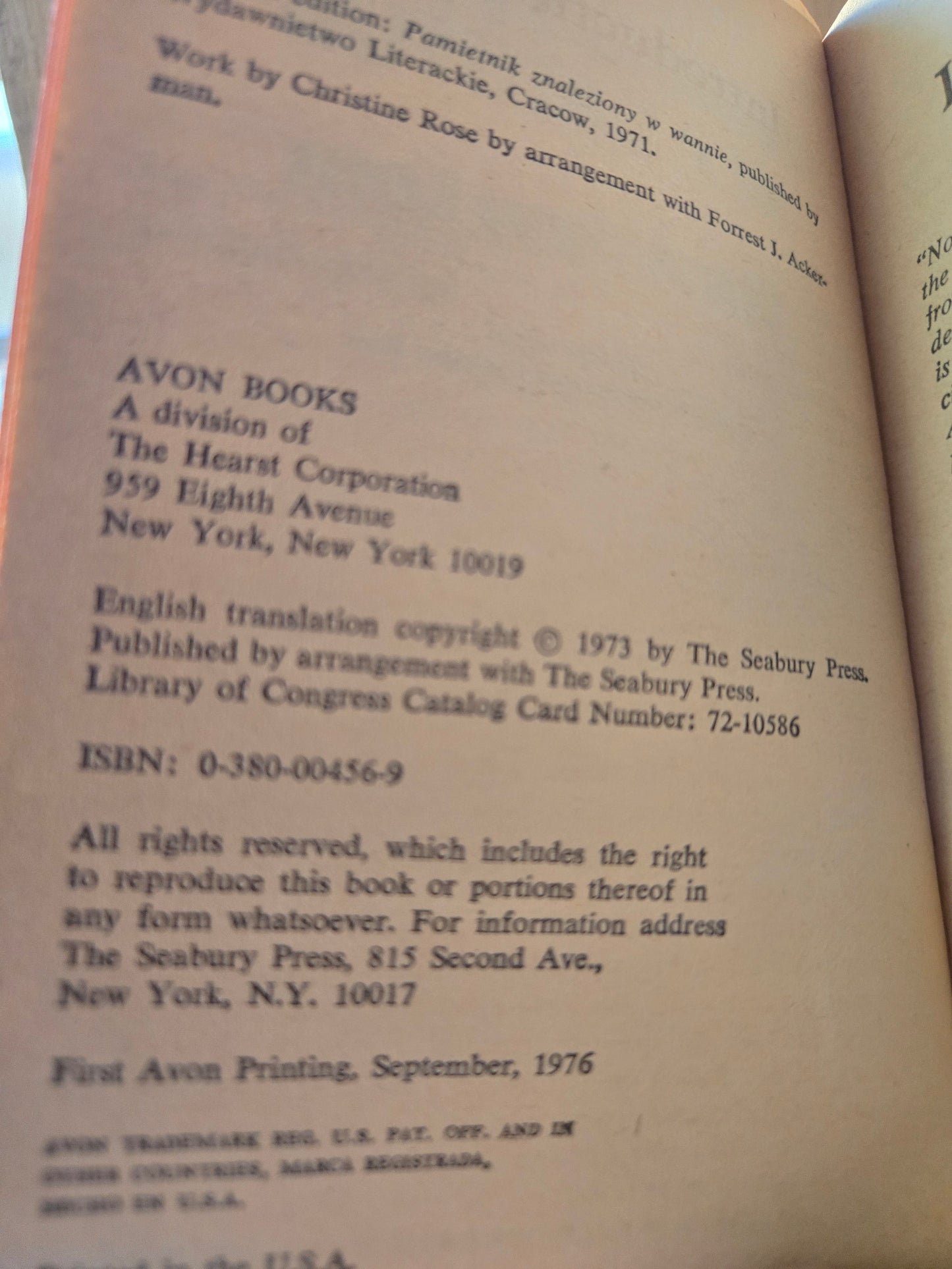 Memoirs Found in a Bathtub // Stanislaw Lem // 1st Printing Thus 1976 // Vintage Paperback Sci-fi