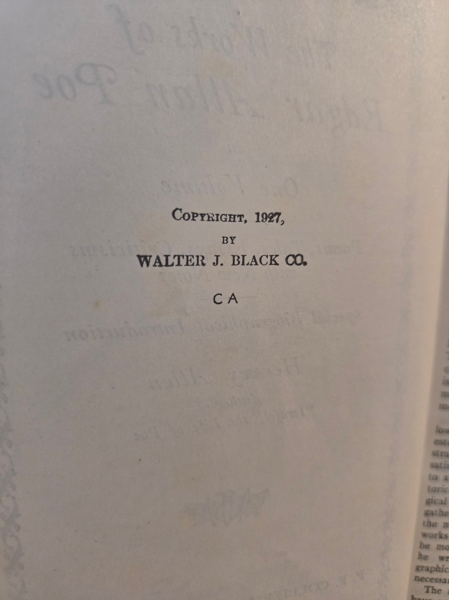 The Works of Edgar Allan Poe // 1927 // Vintage Hardcover