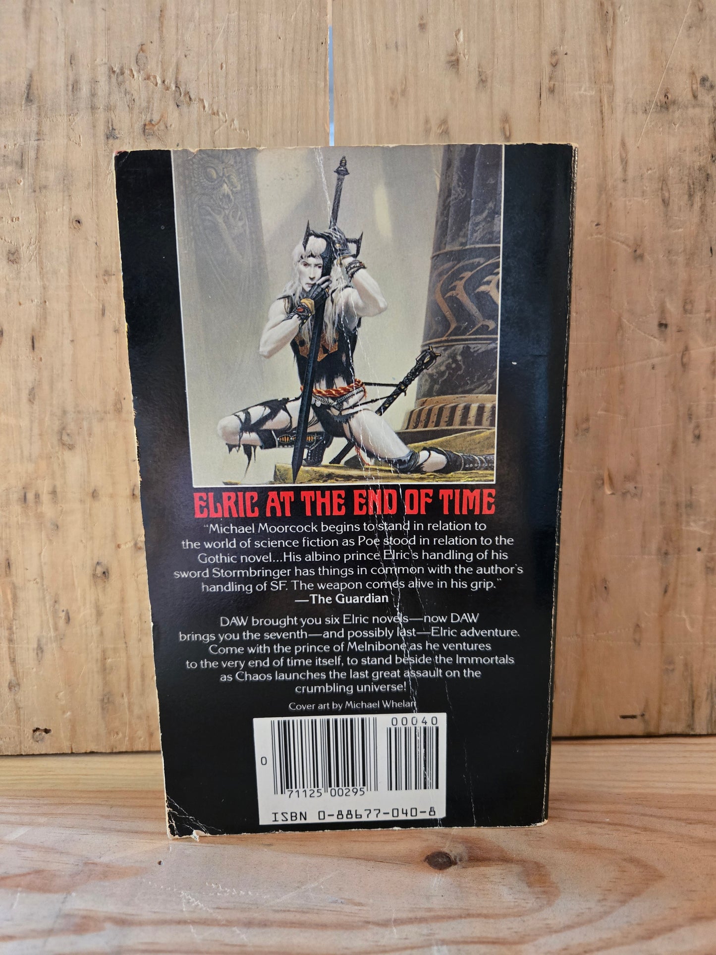 Elric at the End of Time (Book #7 in Elric of Melnibone) // Michael Moorcock // 1st DAW Printing 1985 // Vintage Paperback Fantasy Ex-Library