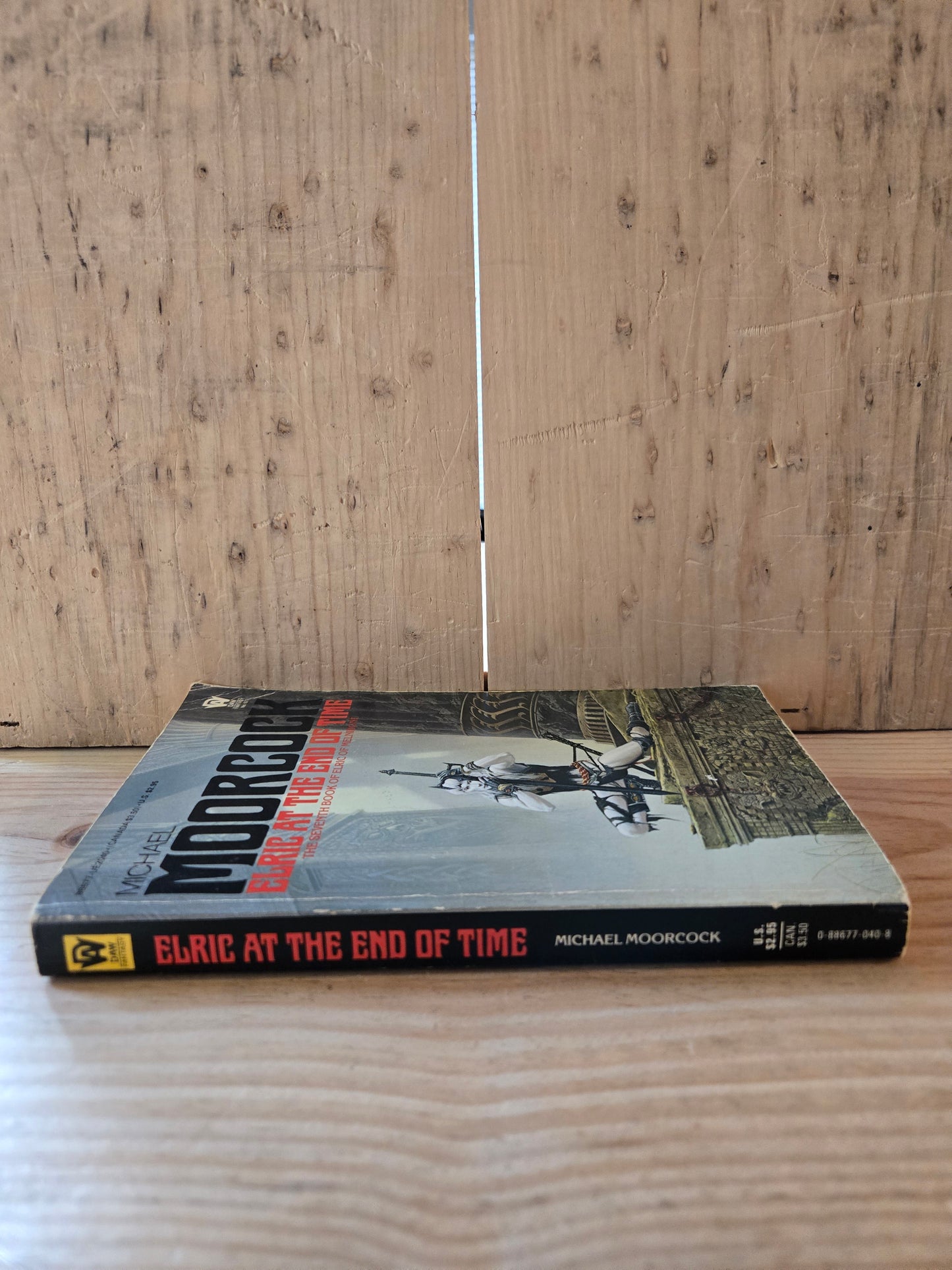 Elric at the End of Time (Book #7 in Elric of Melnibone) // Michael Moorcock // 1st DAW Printing 1985 // Vintage Paperback Fantasy Ex-Library