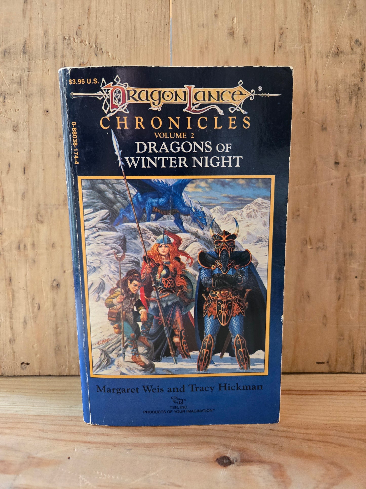 Dragonlance Chronicles Trilogy (3 Book Set) // Margaret Weis and Tracy Hickman // 1984 - 1985 // Vintage Paperback Fantasy D&D