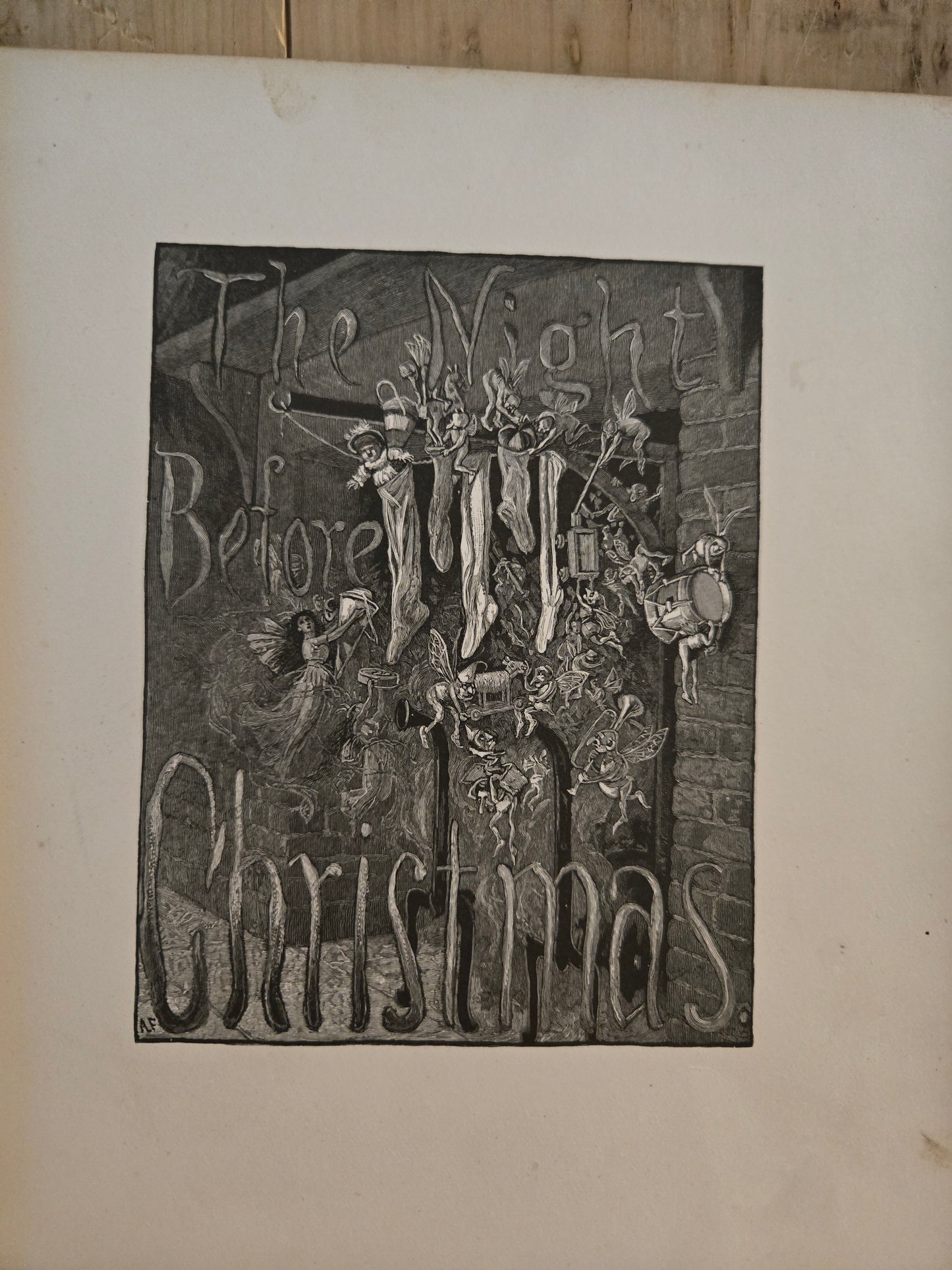 The Night Before Christmas // Clement C. Moore // 1883 // Vintage Antiquarian Illustrated Book Poetry