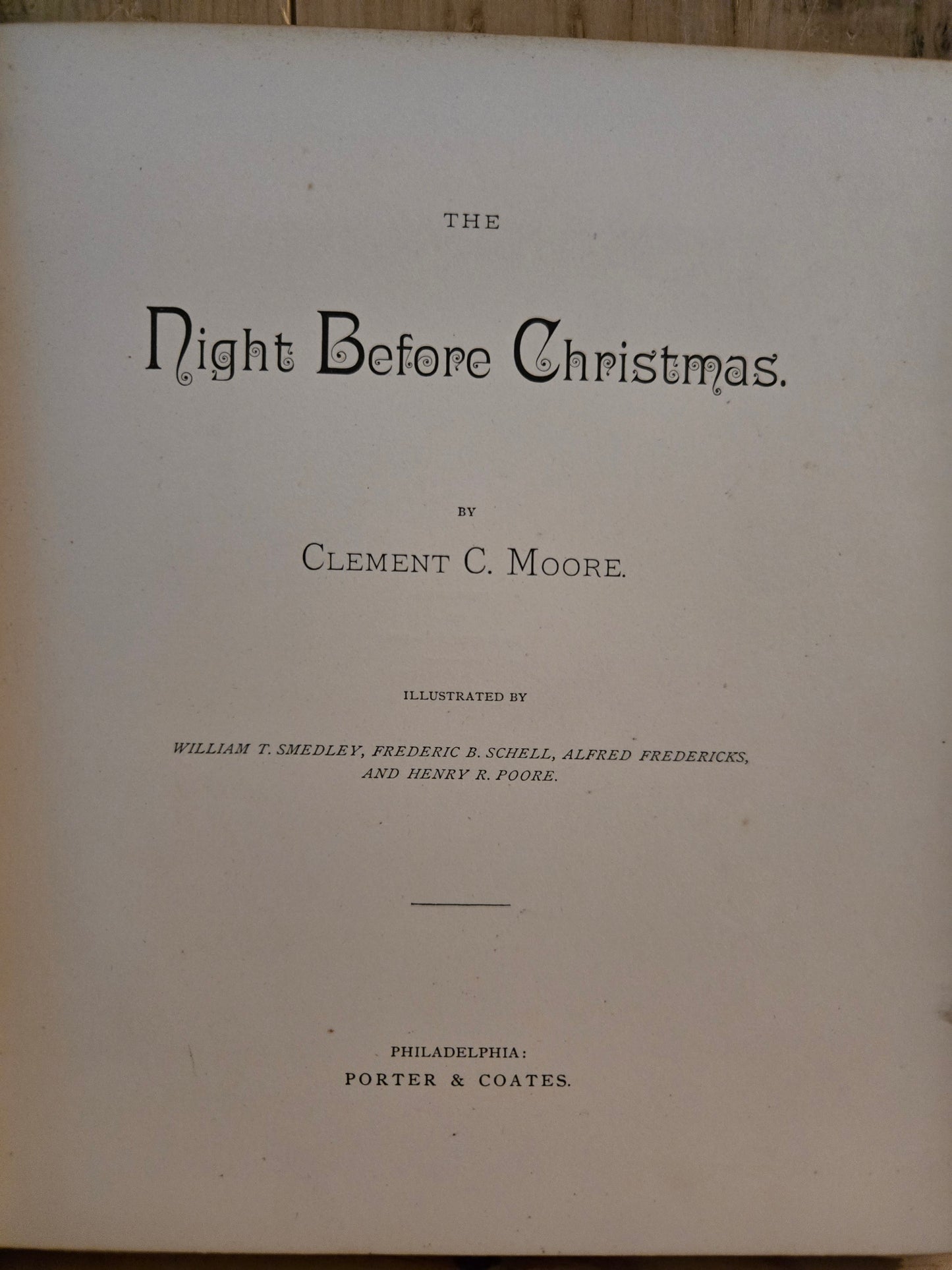 The Night Before Christmas // Clement C. Moore // 1883 // Vintage Antiquarian Illustrated Book Poetry