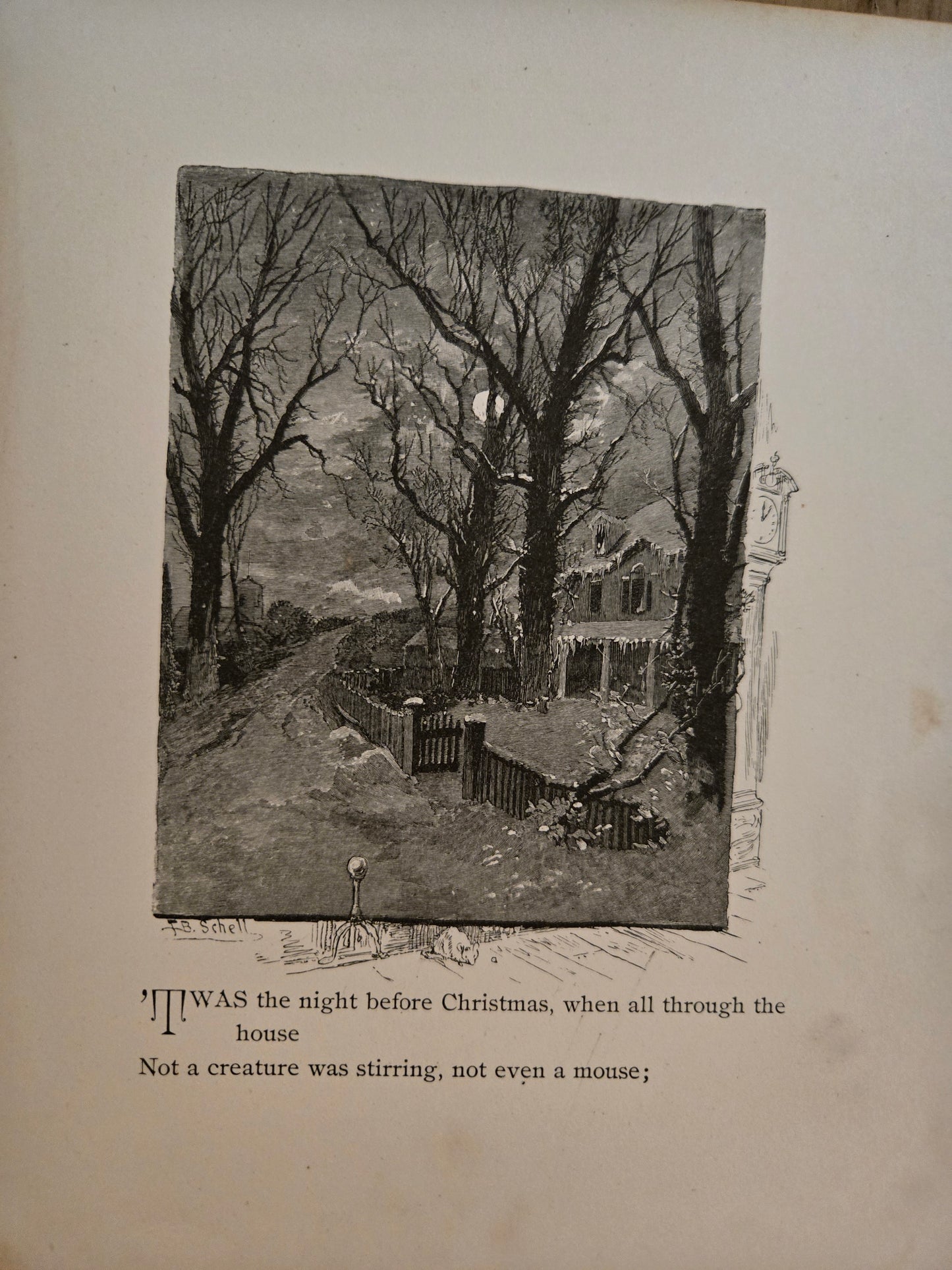 The Night Before Christmas // Clement C. Moore // 1883 // Vintage Antiquarian Illustrated Book Poetry