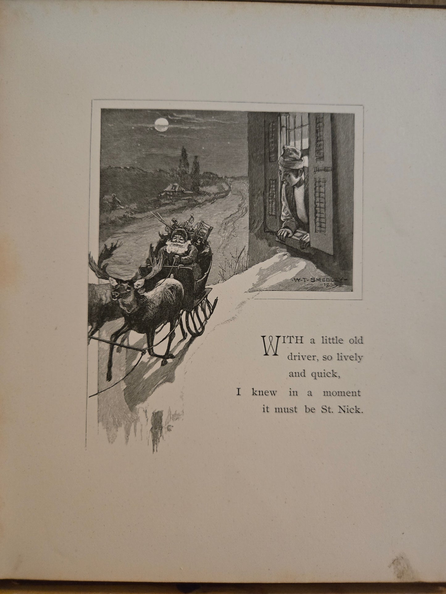 The Night Before Christmas // Clement C. Moore // 1883 // Vintage Antiquarian Illustrated Book Poetry