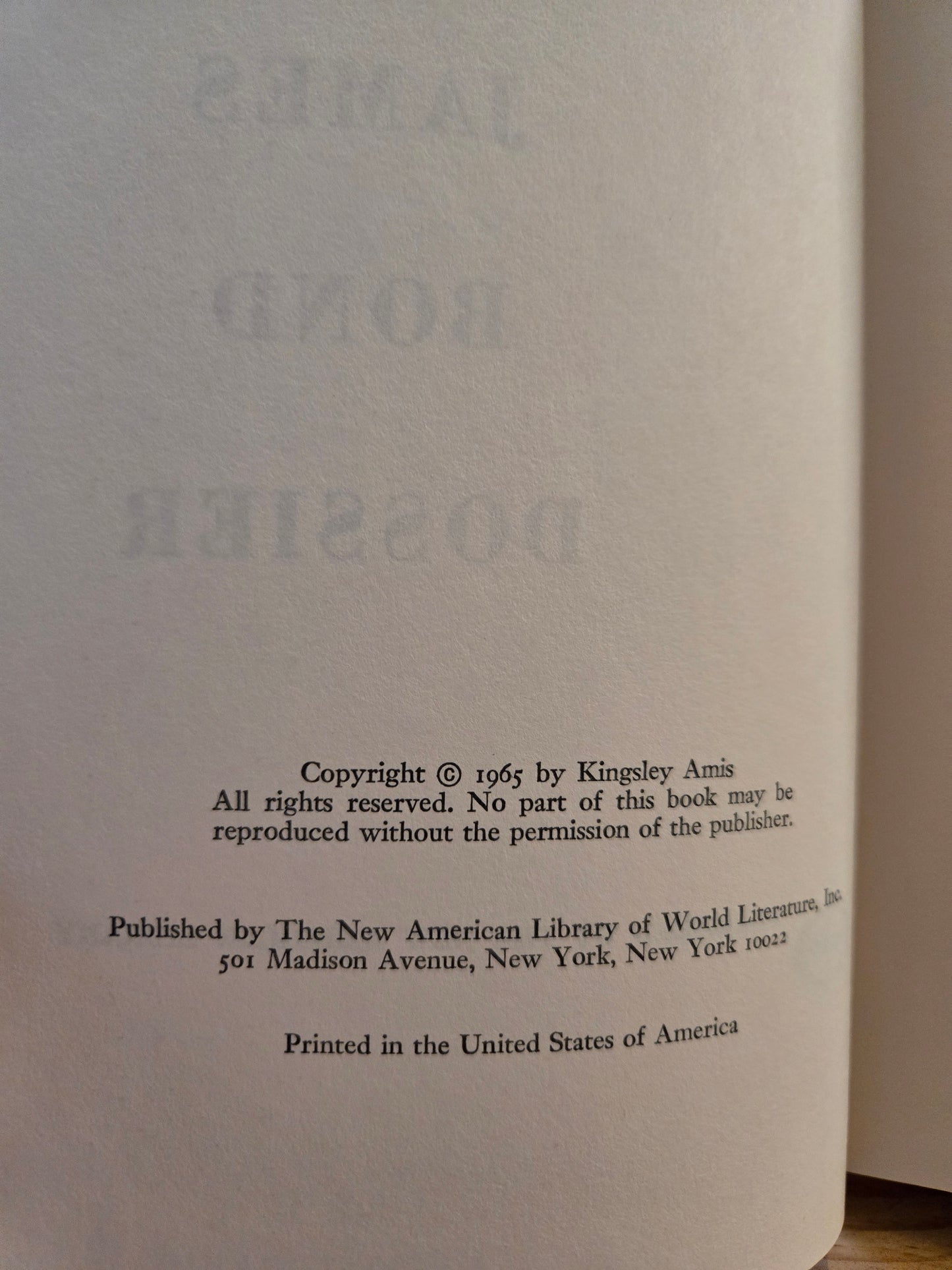 The James Bond Dossier // Kingsley Amis // 1965 // Vintage Hardcover Literary Analysis Essays
