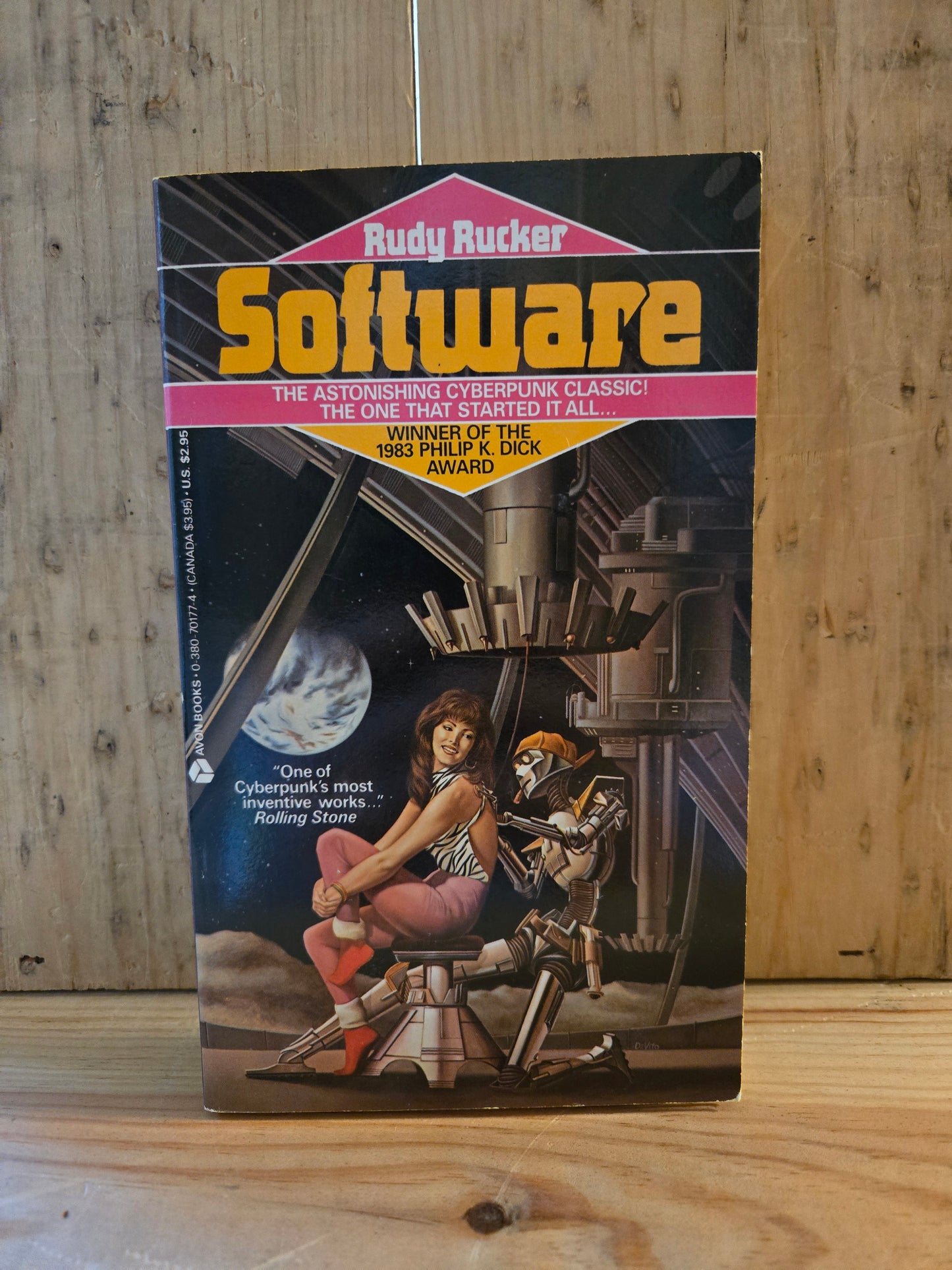 Software and Wetware (2 Book Set) // Rudy Rucker // 1987-1988 // Vintage Paperback Cyberpunk Sci-fi