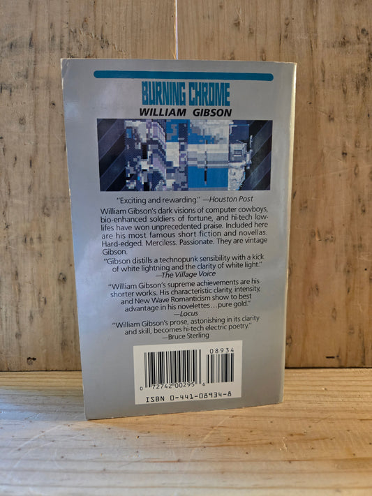 Burning Chrome // William Gibson // 1st Ace Printing 1987 // Vintage Paperback Cyberpunk Sci-fi