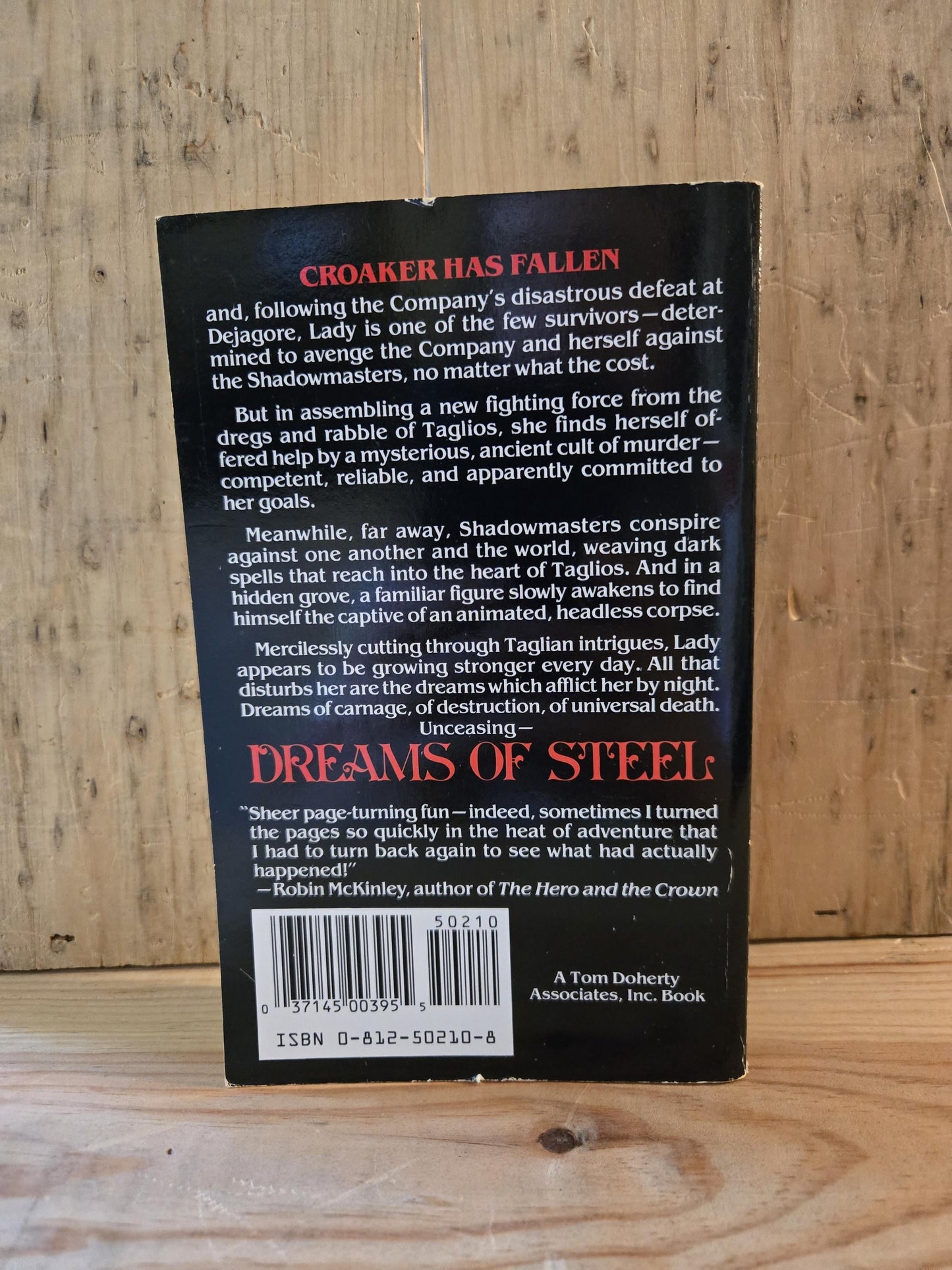Dreams of Steel: Book #5 in The Black Company // Glen Cook // 1990 // Vintage Paperback Fantasy