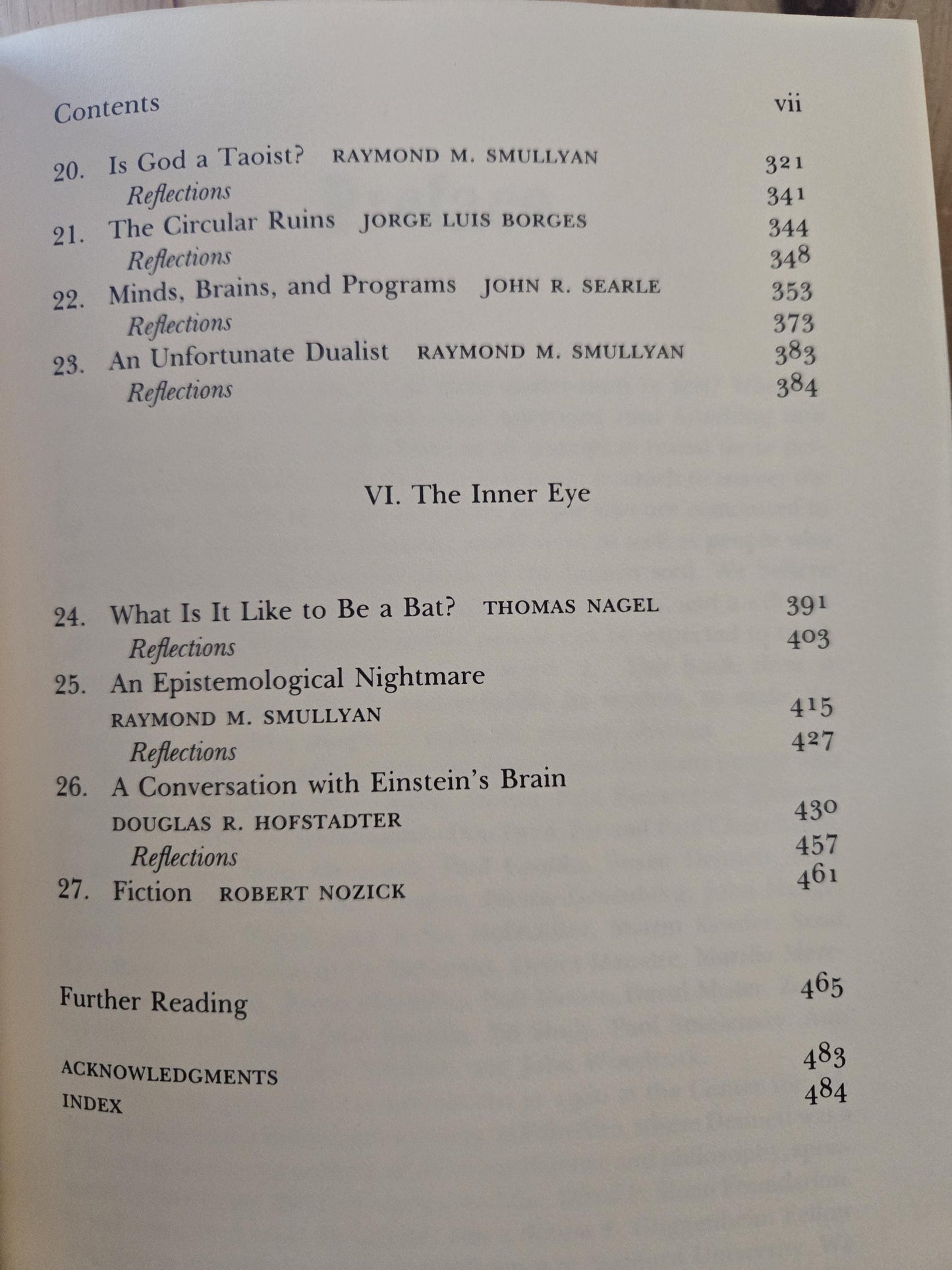 The Mind's I: Fantasies and Reflections on Self & Soul // Douglas R. Hofstadter and Daniel C. Dennett // 1st Print 1981 // Vintage Hardcover