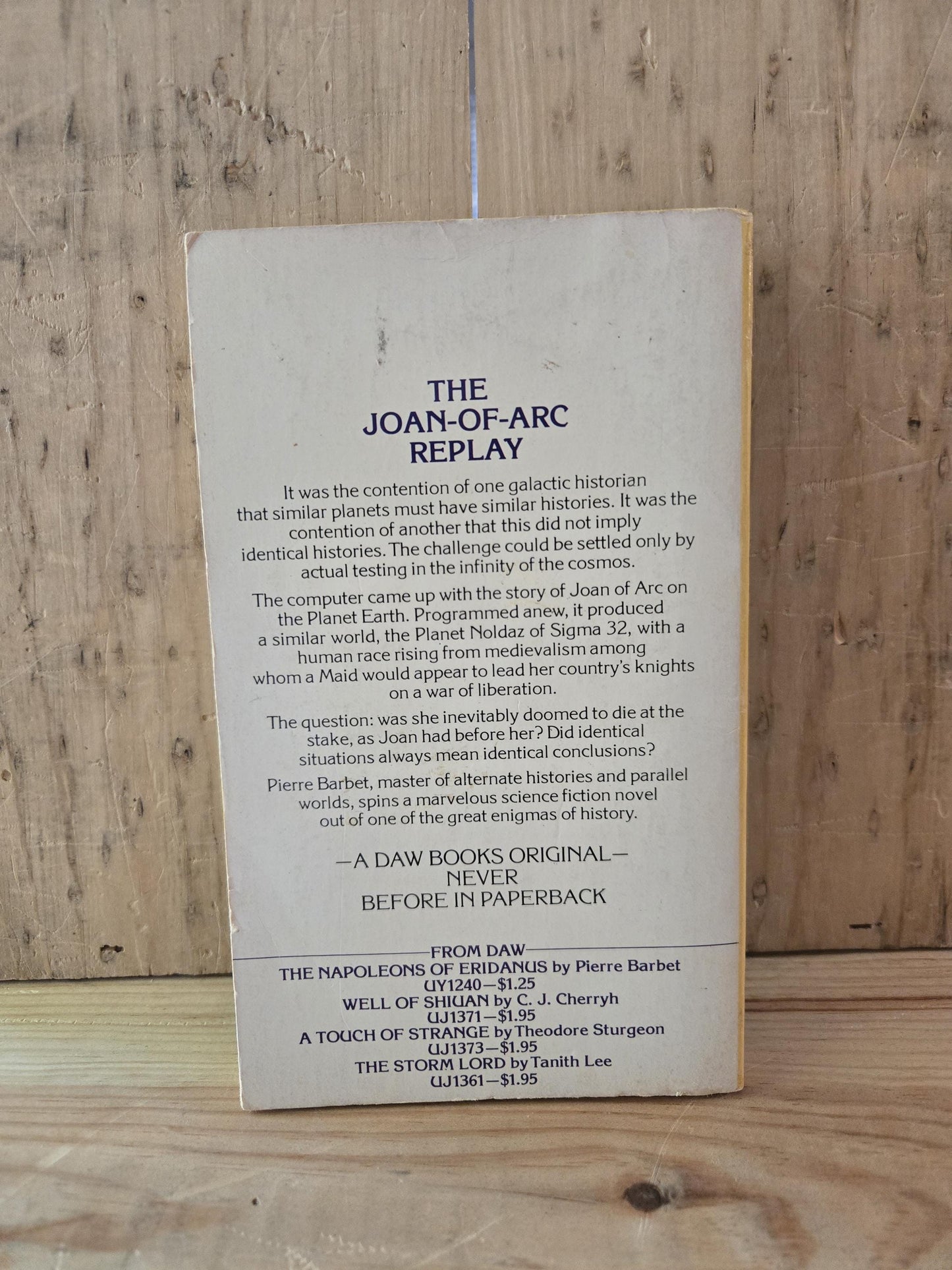 The Joan-of-Arc Replay // Pierre Barbet // 1978 // Vintage Paperback Sci-fi