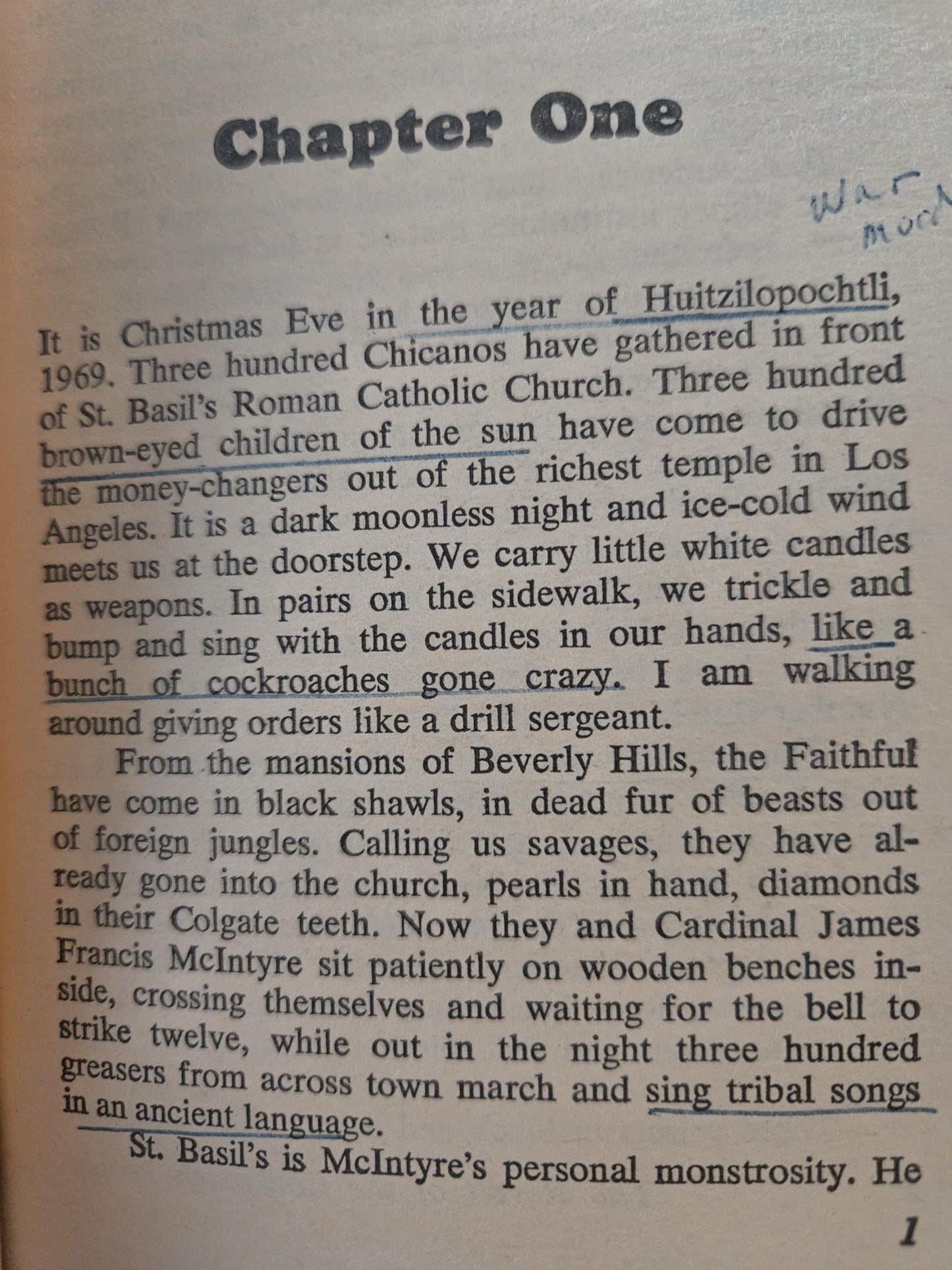 The Revolt of the Cockroach People // Oscar Zeta Acosta // 1974 // Vintage Paperback