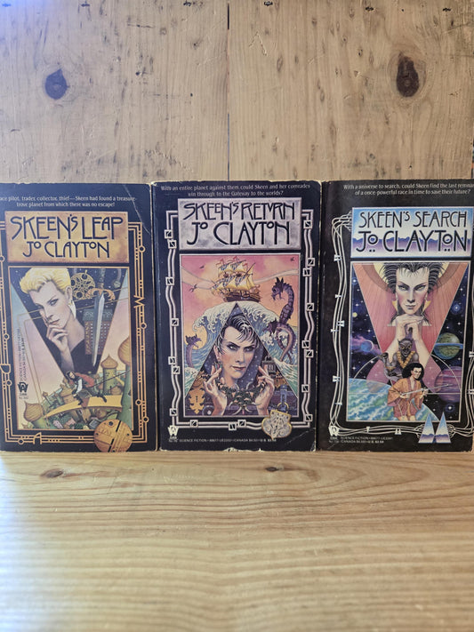 Skeen Trilogy (3 Book Lot) // Jo Clayton // 1980s // Vintage Paperback Sci-fi Fantasy