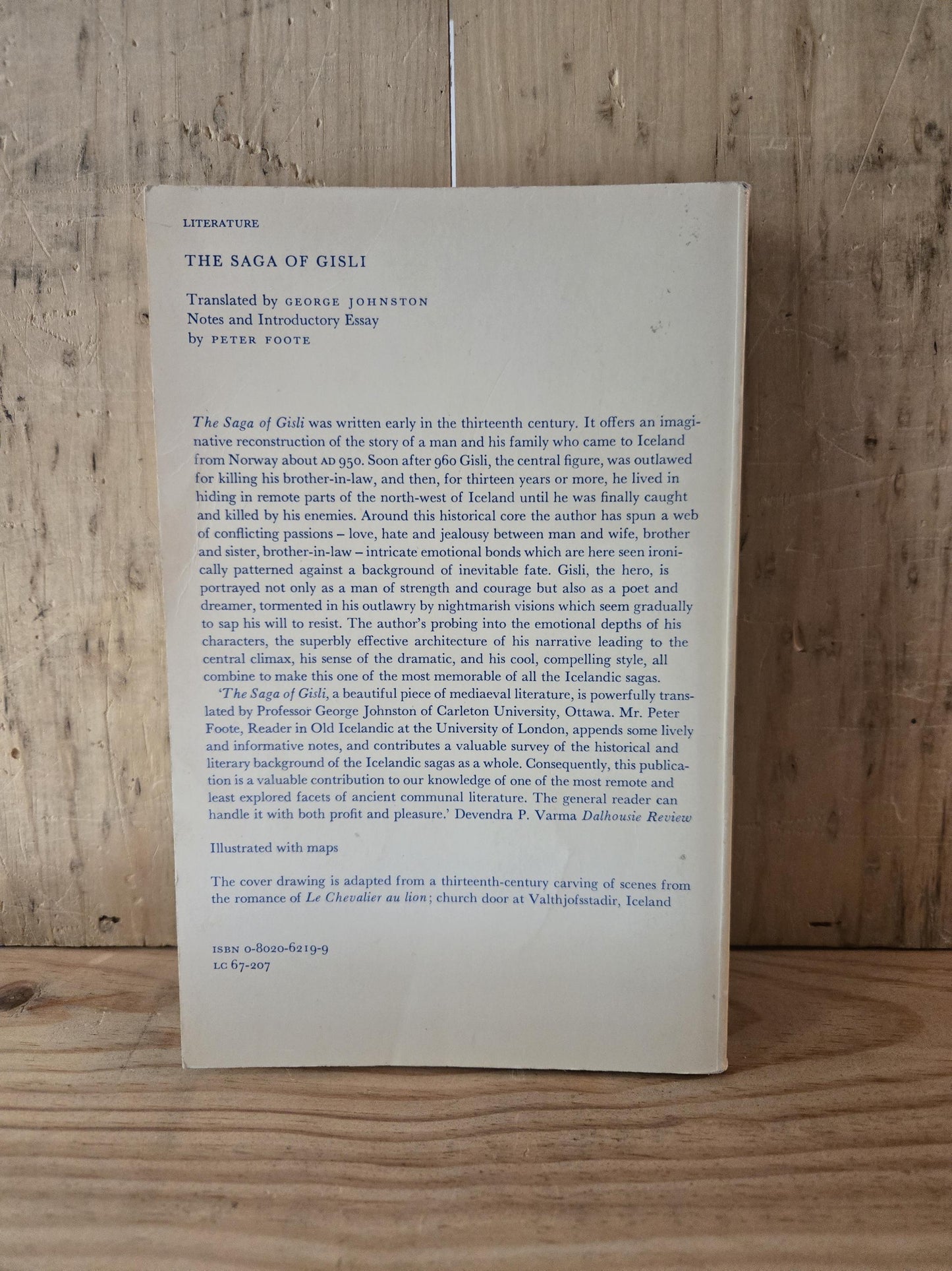 The Saga of Gisli // Translated by George Johnston // 1977 // Vintage Paperback Icelandic Saga