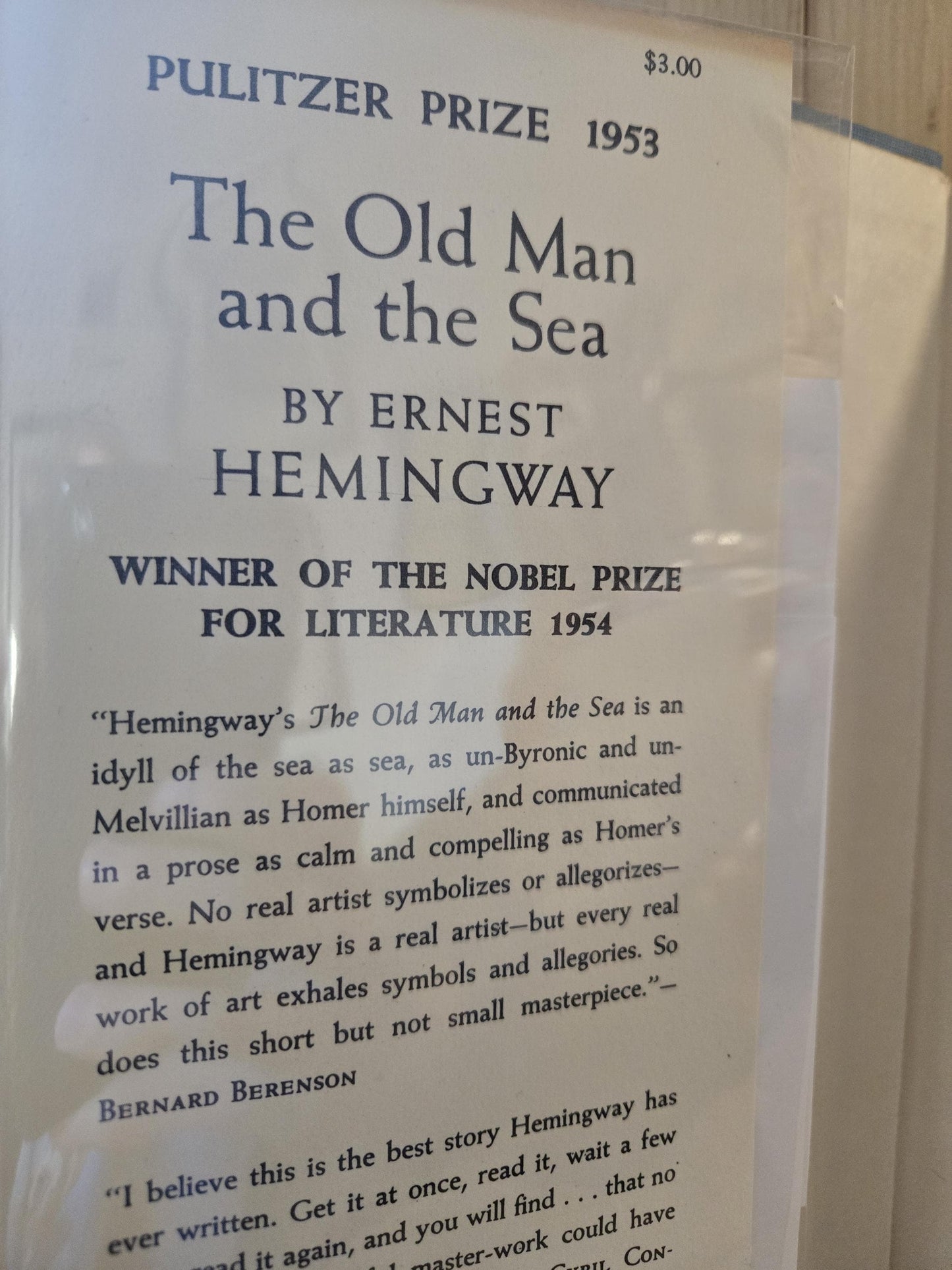 The Old Man and the Sea // Ernest Hemingway // 1st Edition Later Printing 1950s // Vintage Hardcover