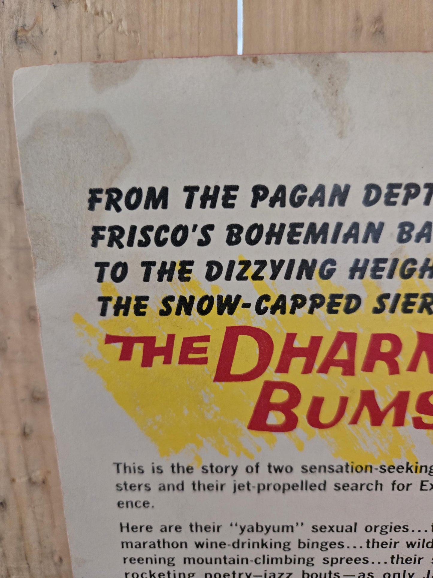 The Dharma Bums // Jack Kerouac // 1st Paperback Printing 1959 // Vintage Paperback Beat Generation