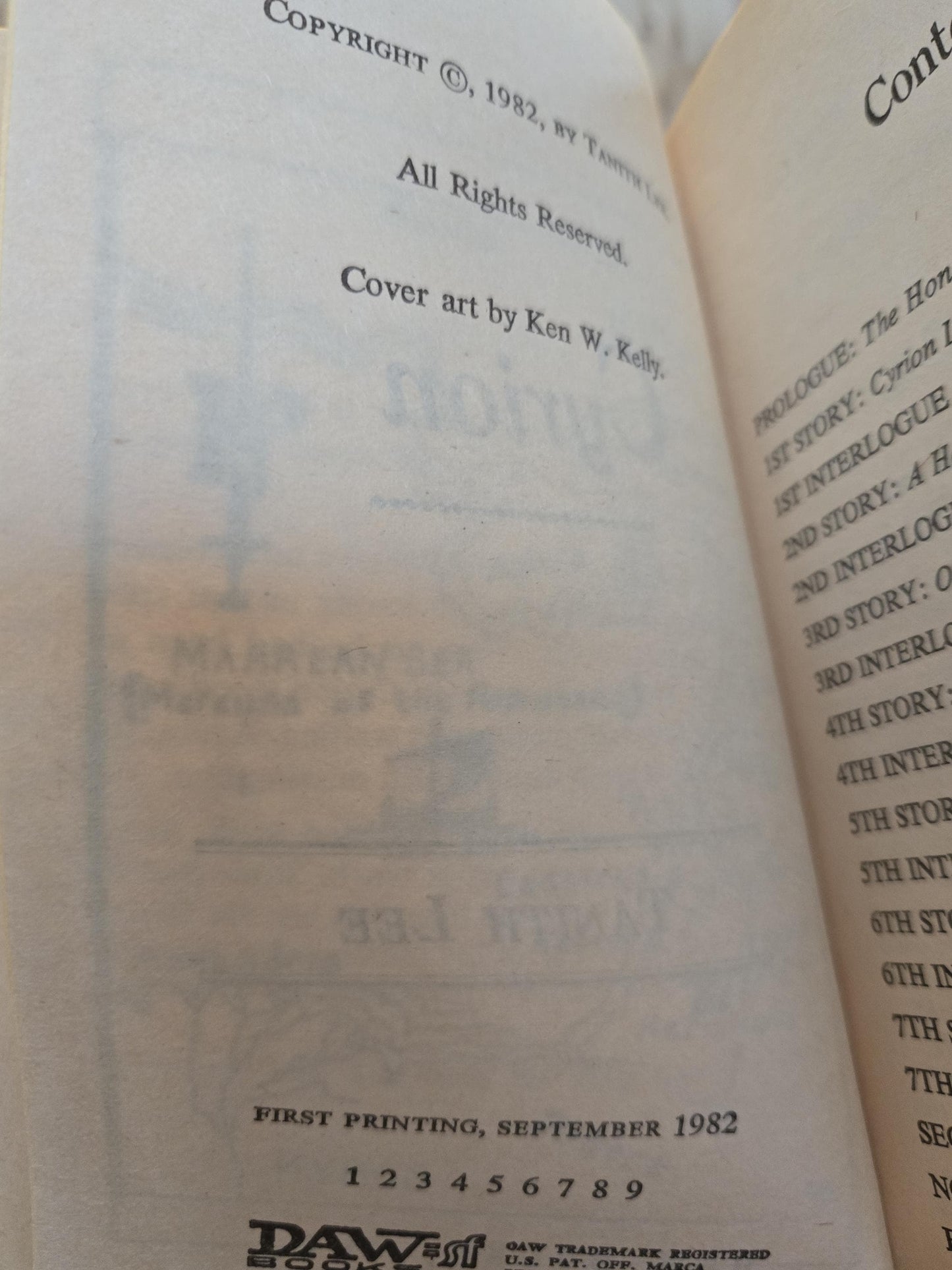 Cyrion // Tanith Lee // DAW 1st Printing 1982 // Vintage Paperback Fantasy