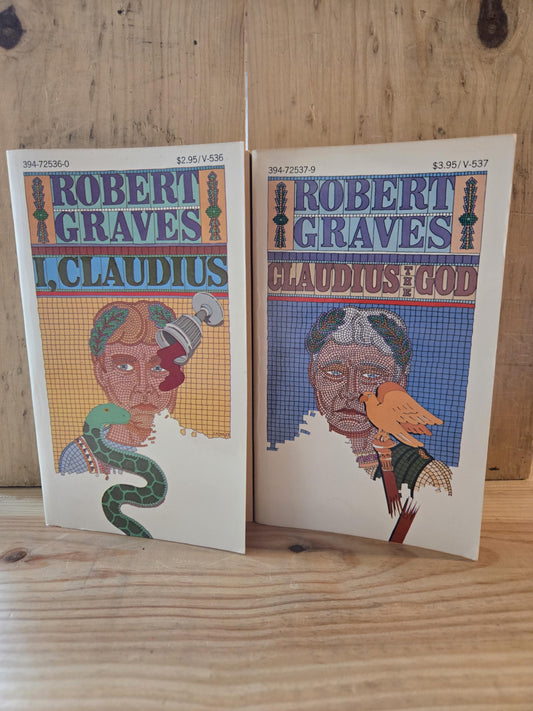I, Claudius and Claudius the God (2 Book Lot) // Robert Graves // 1960s // Vintage Paperbacks