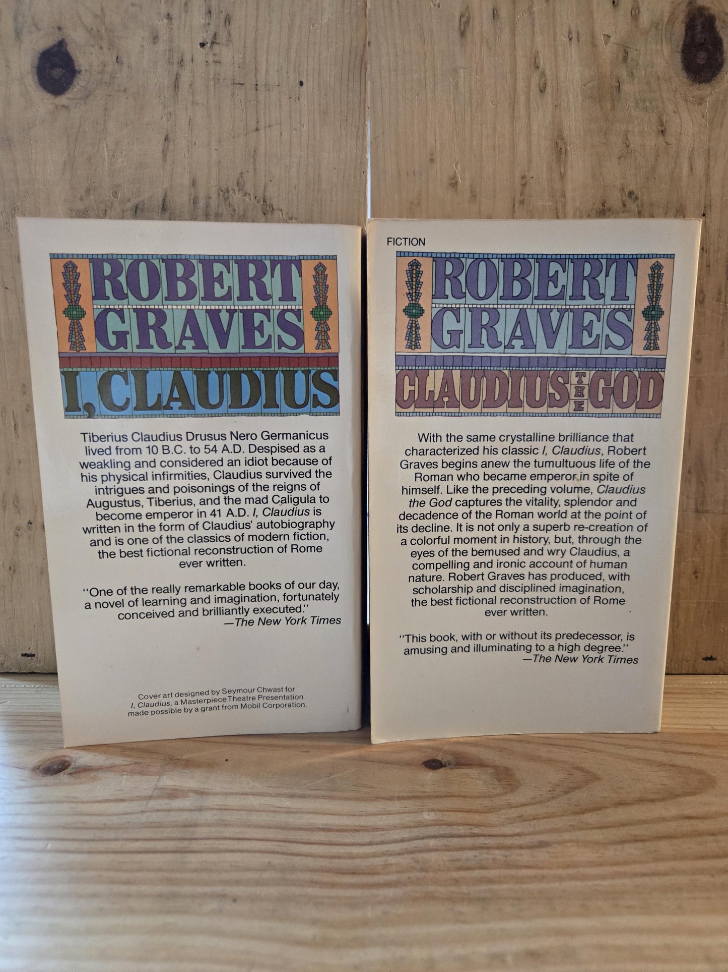 I, Claudius and Claudius the God (2 Book Lot) // Robert Graves // 1960s // Vintage Paperbacks
