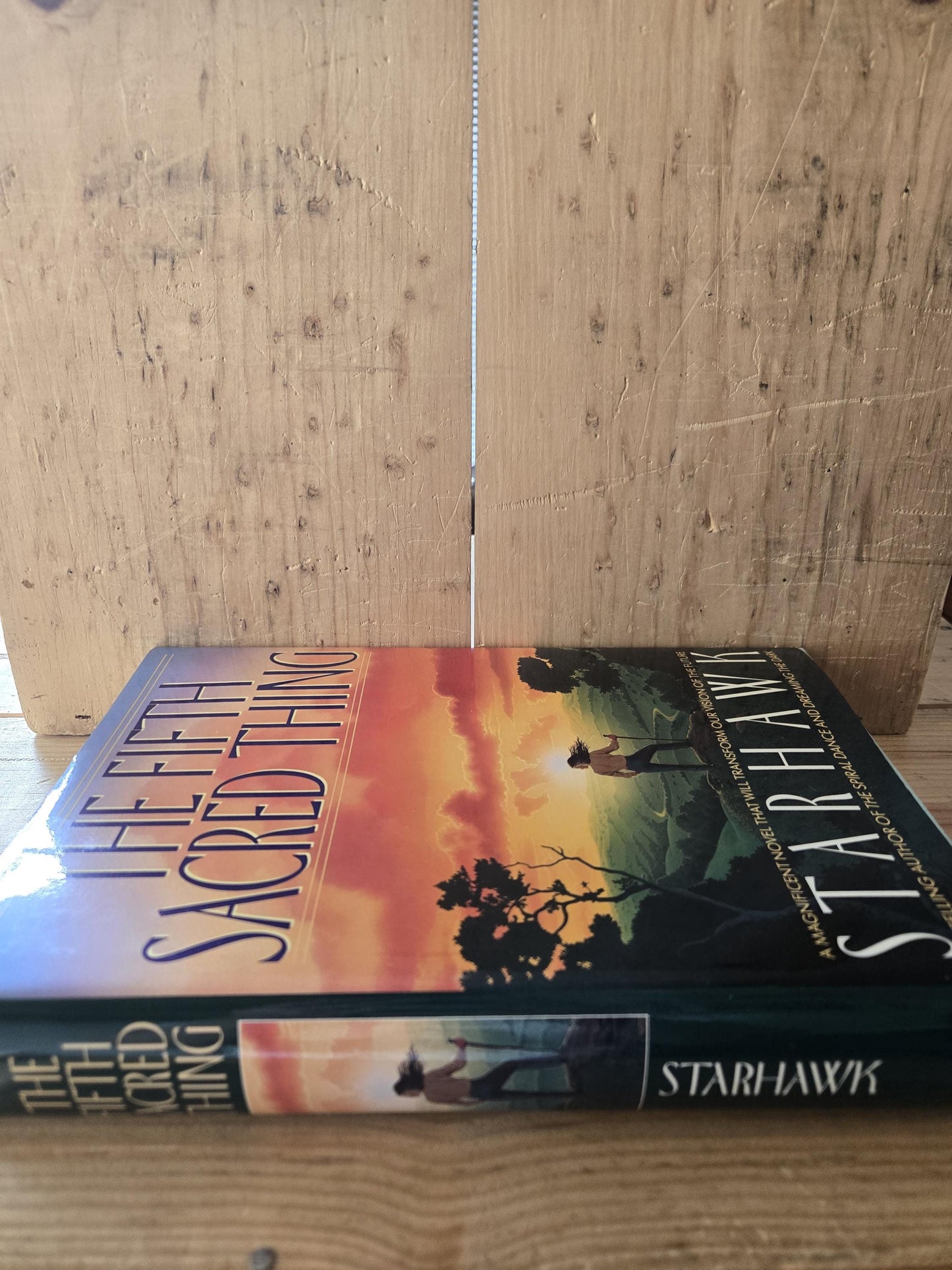 The Fifth Sacred Thing // Starhawk // 1st Edition 1st Printing 1993 // Vintage Hardcover Fantasy Post-Apocalyptic
