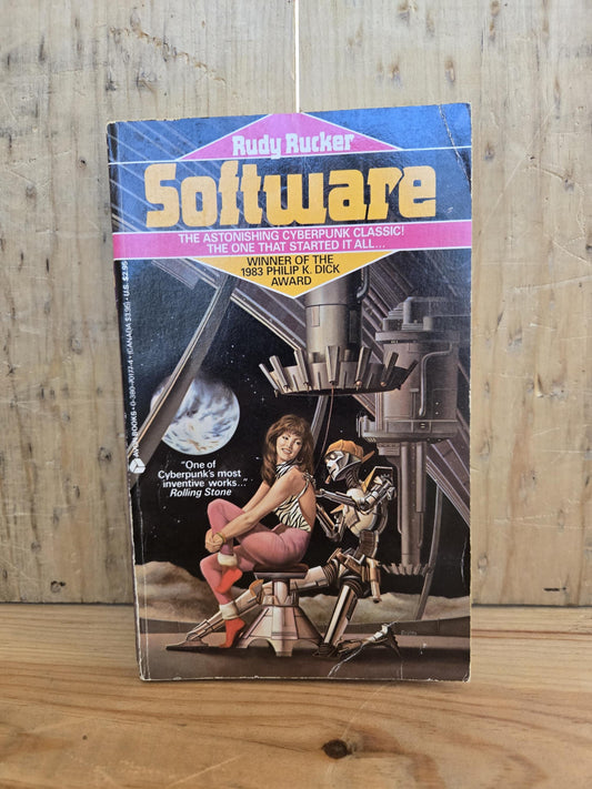 Software // Rudy Rucker // 1987 // Vintage Paperback Cyberpunk Sci-fi