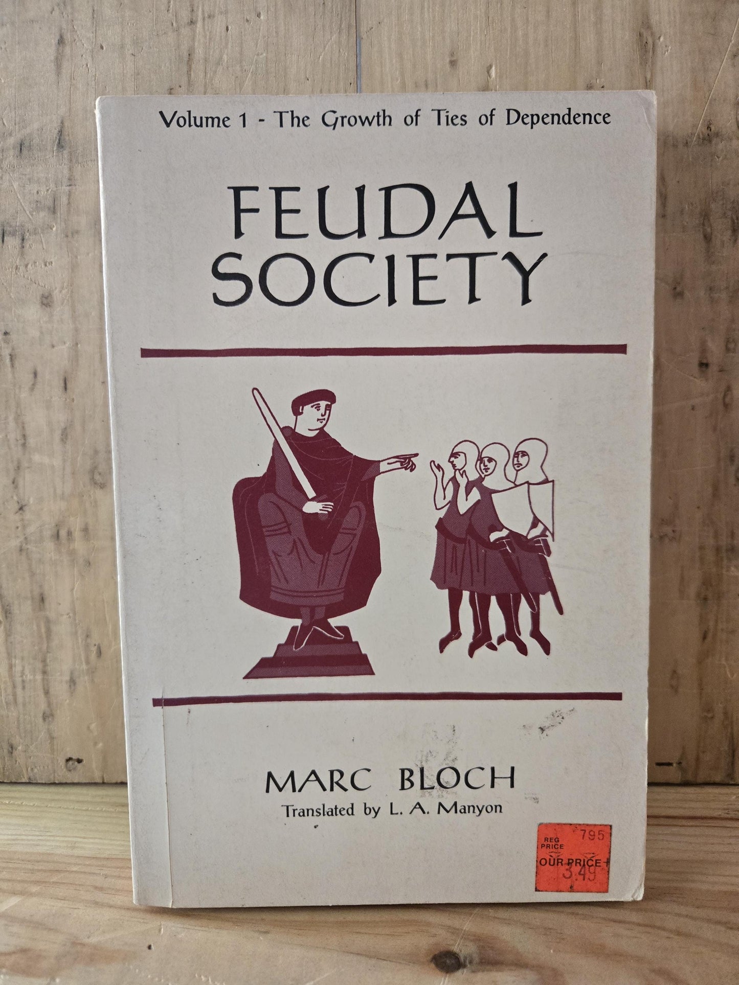 Feudal Society (2 Book Set) // Marc Bloch // 1961 // Vintage Paperback Medieval History