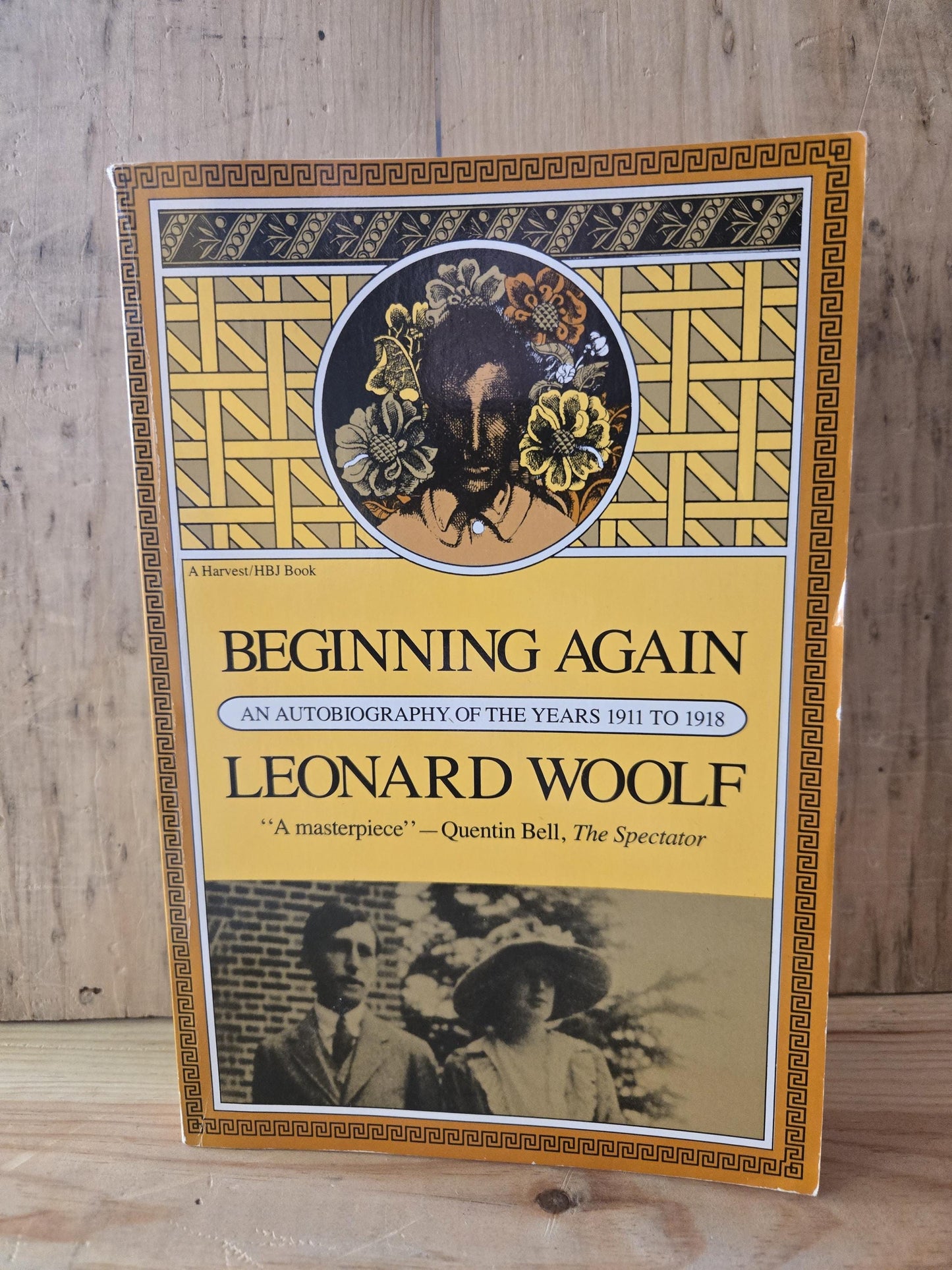 Downhill All The Way + Beginning Again (2 Book Lot) // Leonard Woolf // 1975 // Vintage Paperback Autobiography