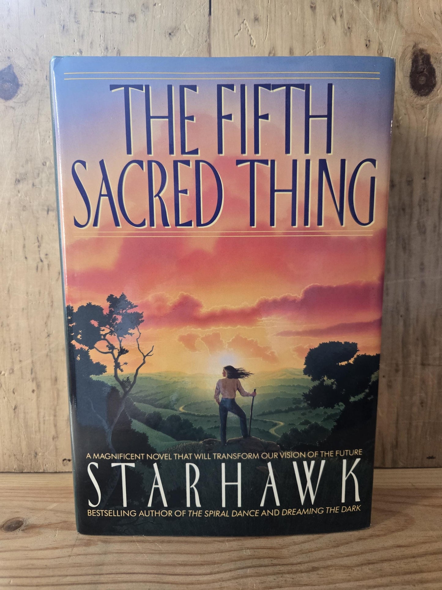 The Fifth Sacred Thing // Starhawk // 1st Edition 1st Printing 1993 // Vintage Hardcover Fantasy Post-Apocalyptic