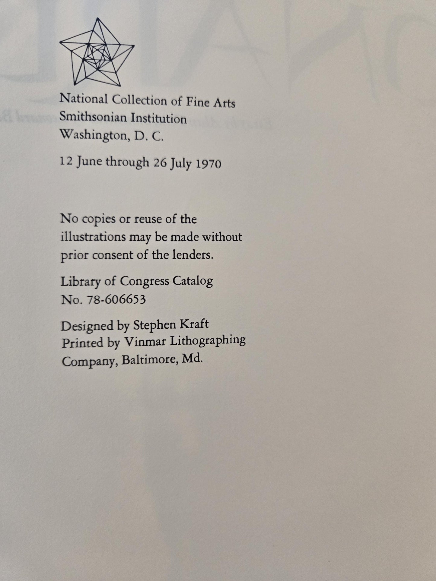 Leonard Baskin - National Collection of Fine Arts // 1970 // Vintage Art Exhibit Book Guide