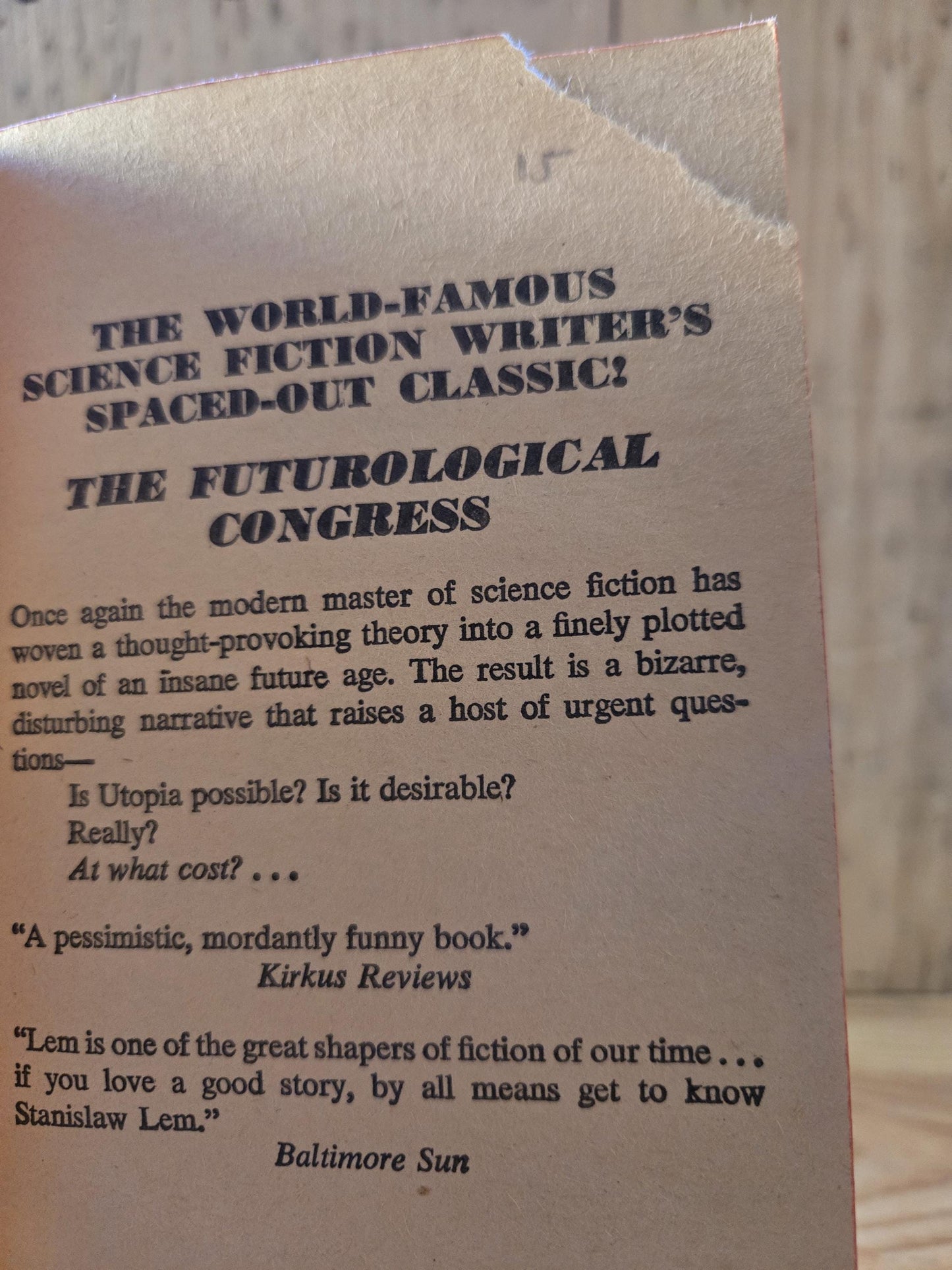 The Futurological Congress // Stanislaw Lem // 1st Printing Thus 1976 // Vintage Paperback Sci-fi