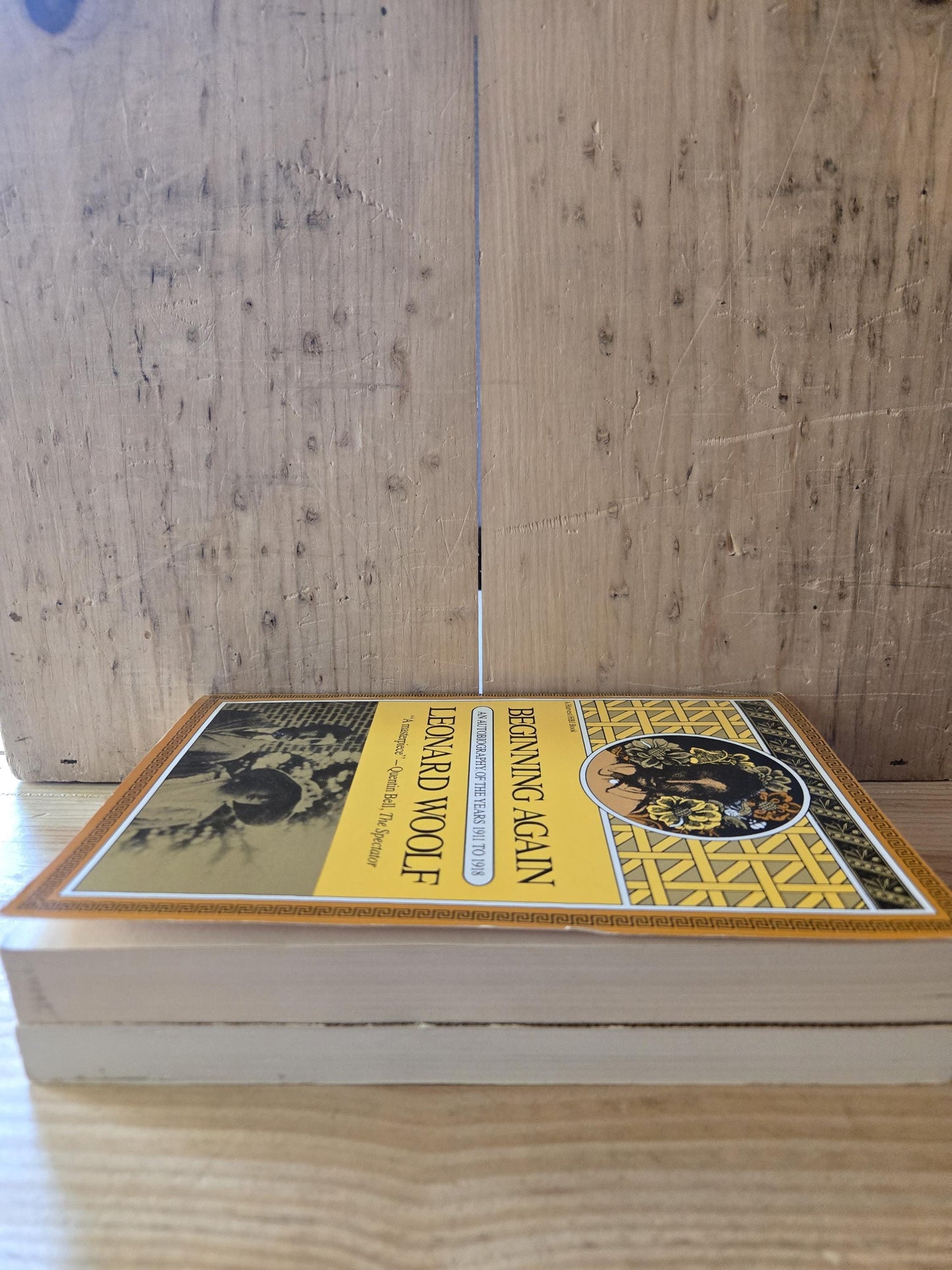 Downhill All The Way + Beginning Again (2 Book Lot) // Leonard Woolf // 1975 // Vintage Paperback Autobiography